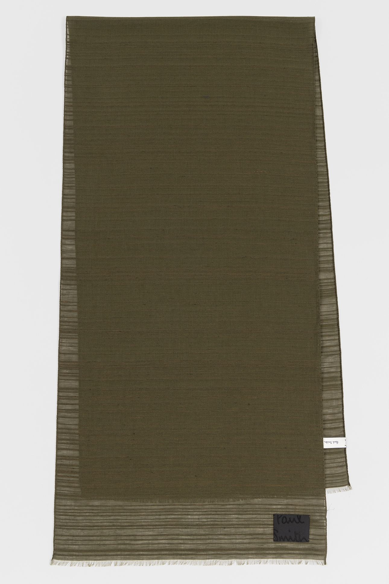 MEN SCARF SIG SHADOW STRP KHAKI 2