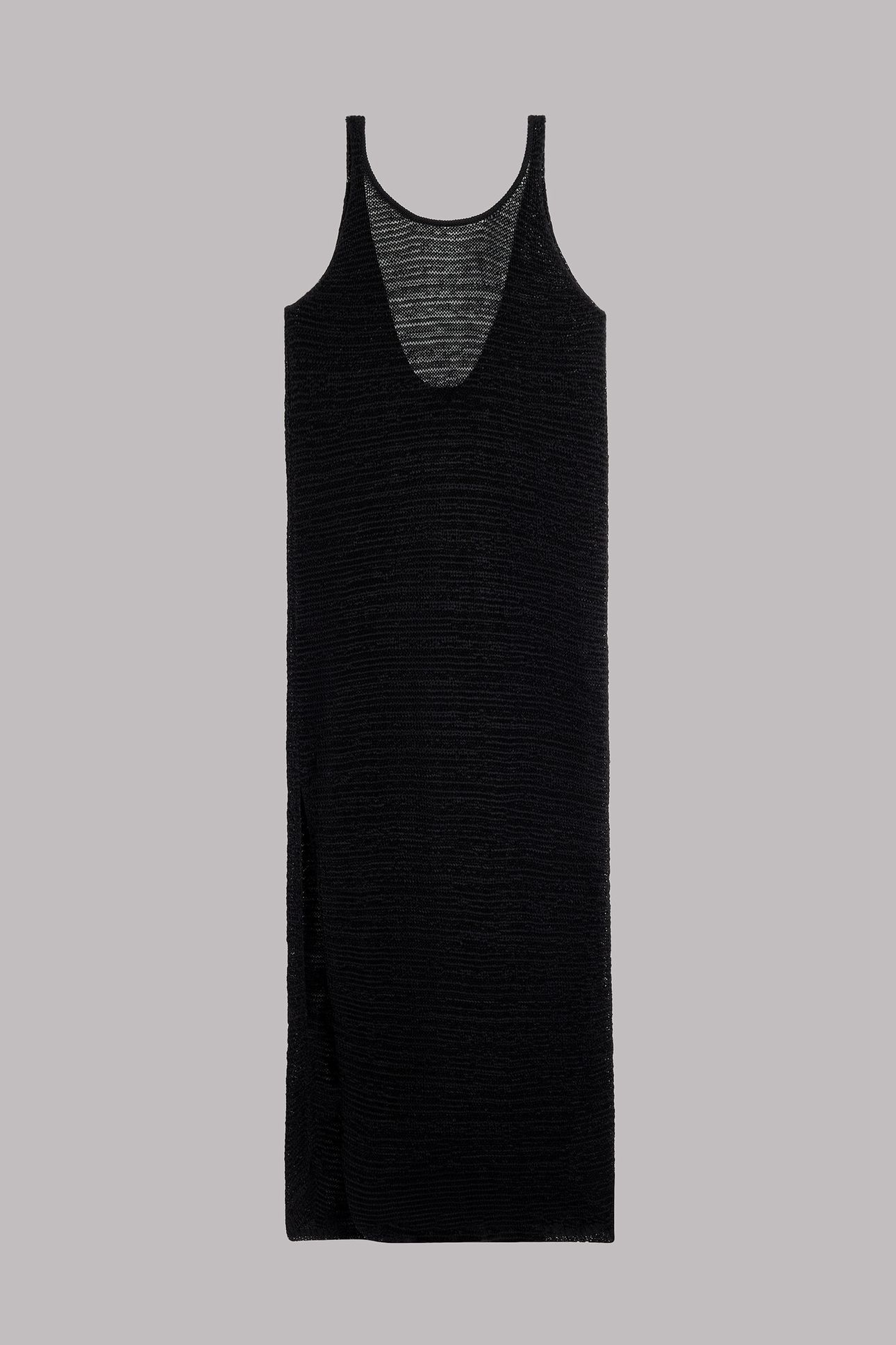 THE BLACK LONG KNITTED DRESS BLACK 3