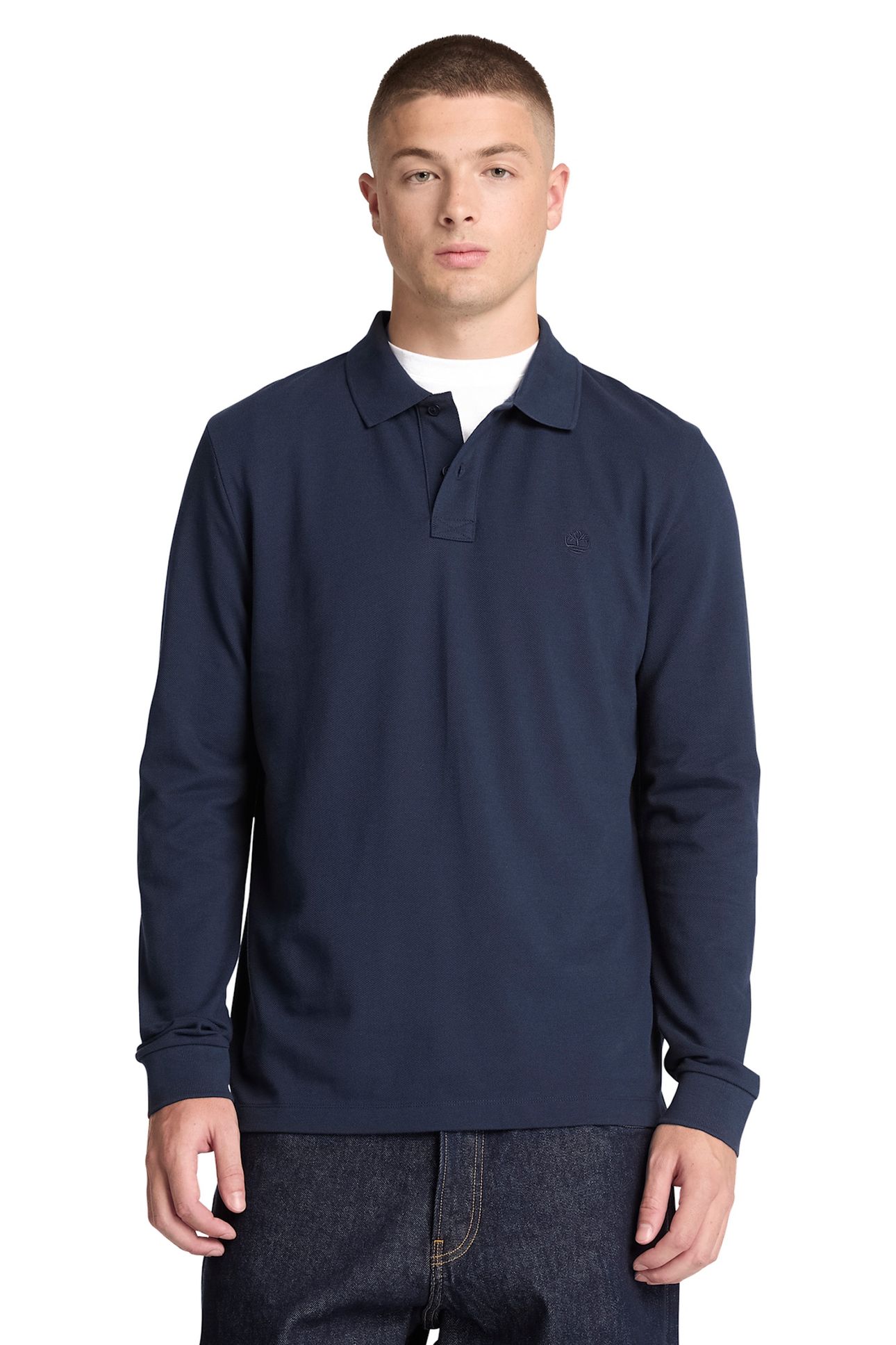 OYSTER RIVER CHEST LOGO LS POLO REGULAR DARK SAPPHIRE 1