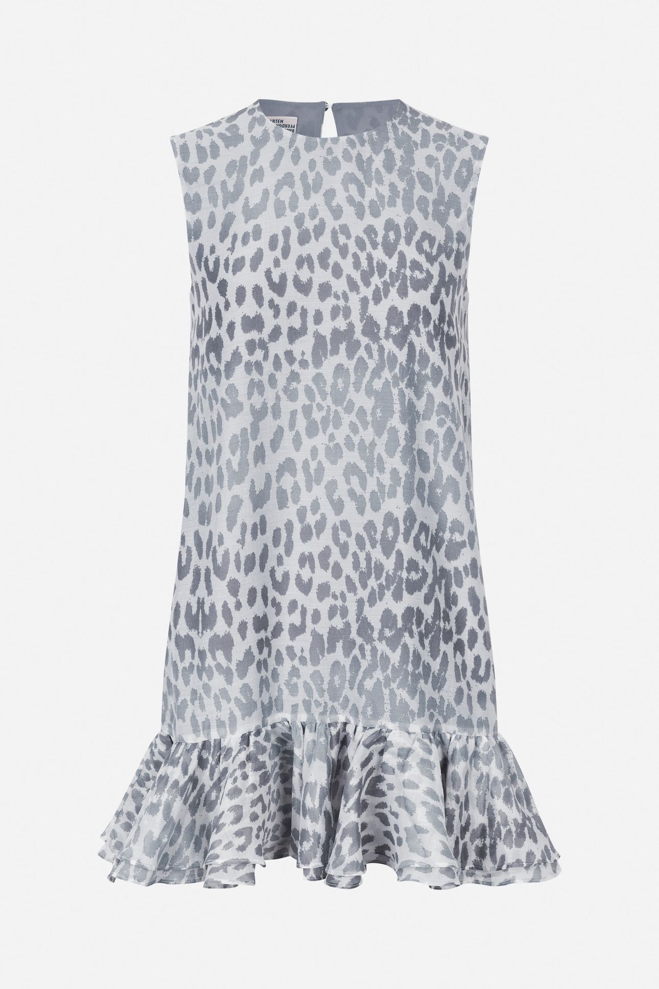 AGNESE DRESS GREY OFFICE LEOPARD 3