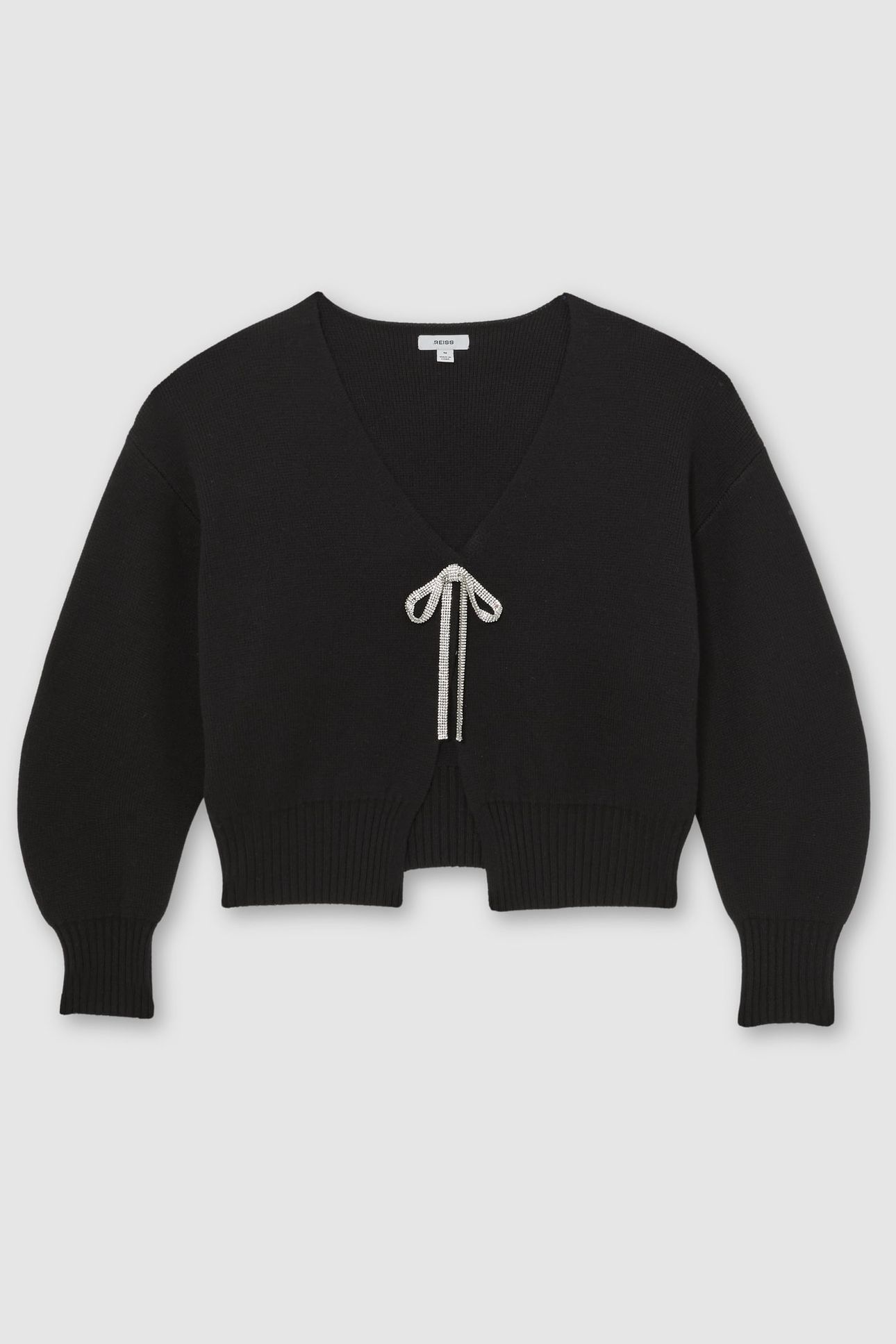 BOW CARDIGAN BLACK 4
