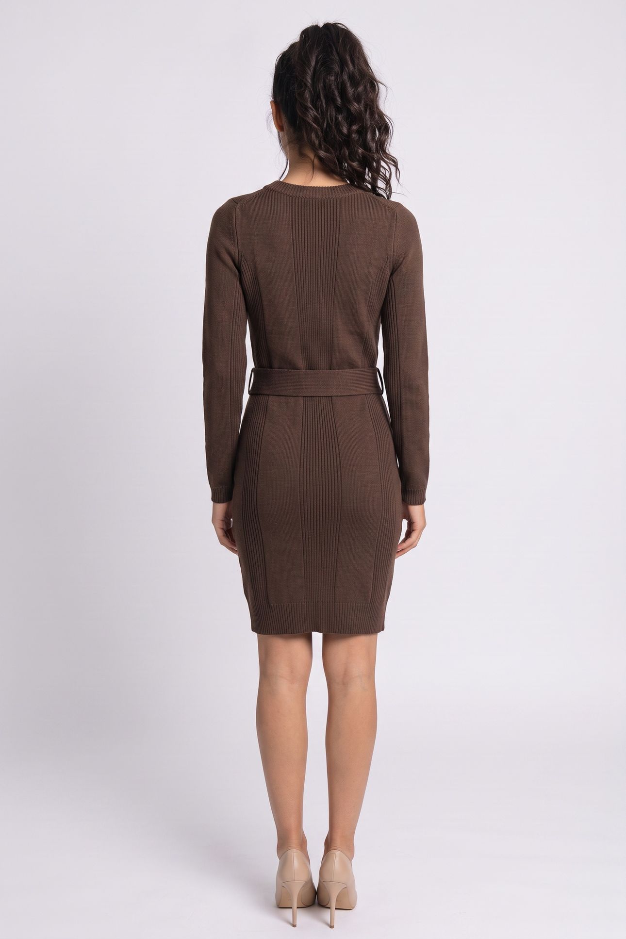 AFRAH POCKETS DRESS CHOCOLATE BROWNIE 2