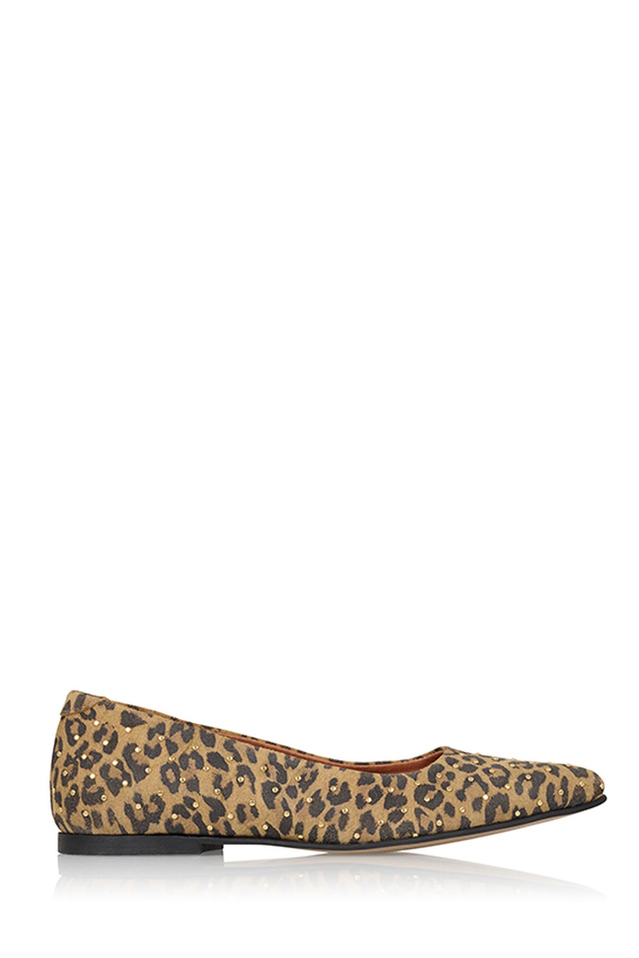 PORTO STUDS LEOPARD COGNAC / BLACK 1
