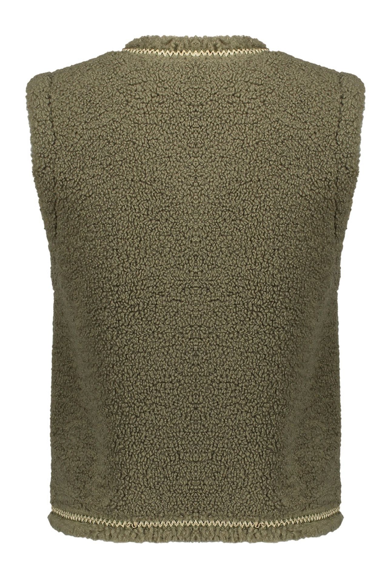 GILET TEDDY EMBROIDERY DARK GREEN/TAPE DARK GREEN 2