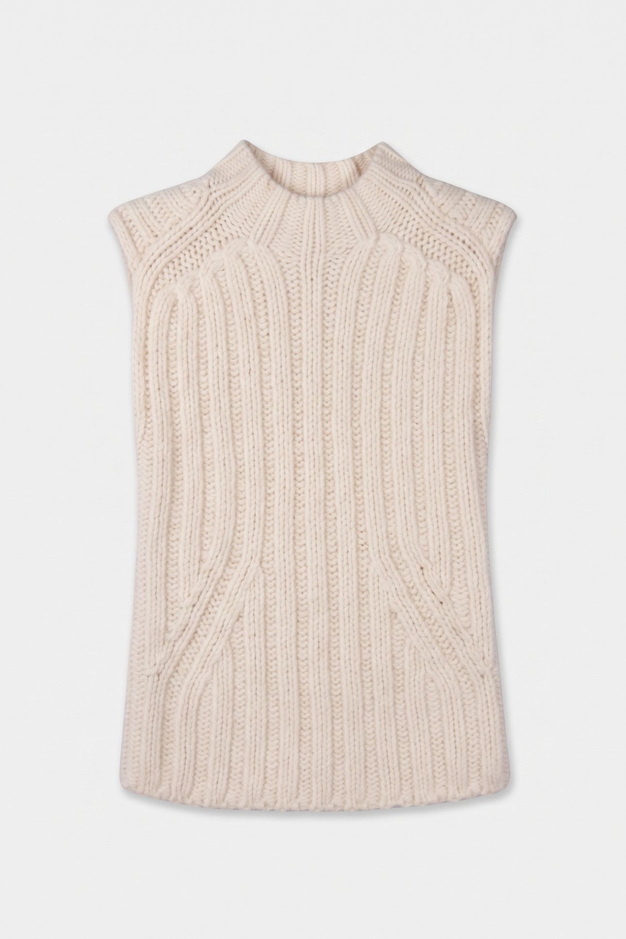 SURI HANDKNIT LOOK VEST WHITE 3