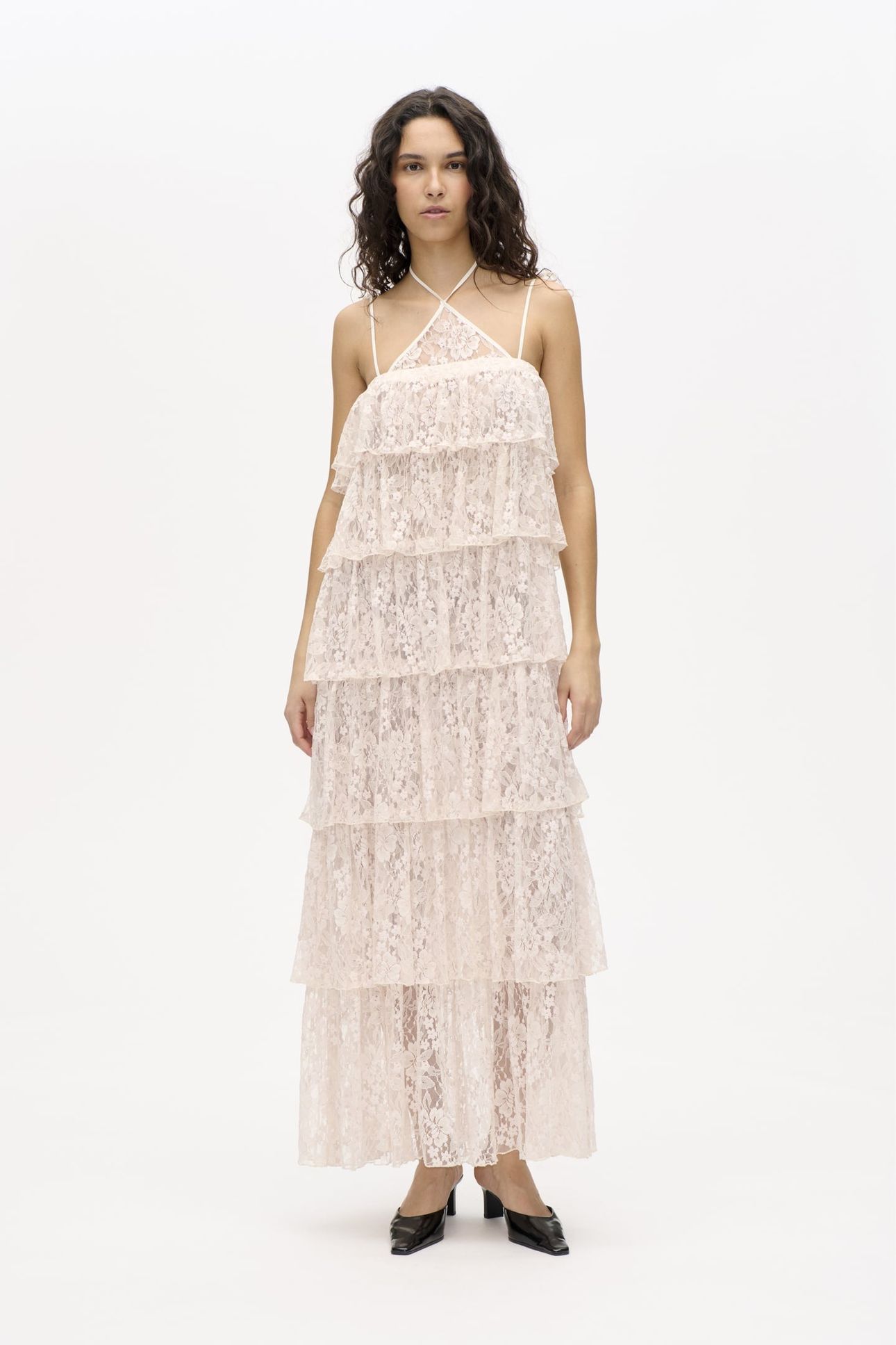 ANNELISE DRESS WHITE SAND 1