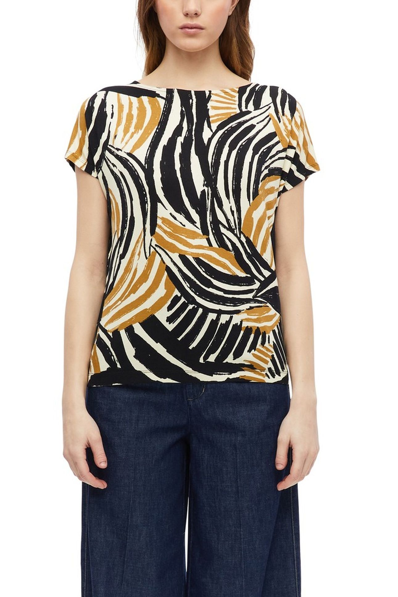 S.OLIVER T-SHIRTS BROWN 1