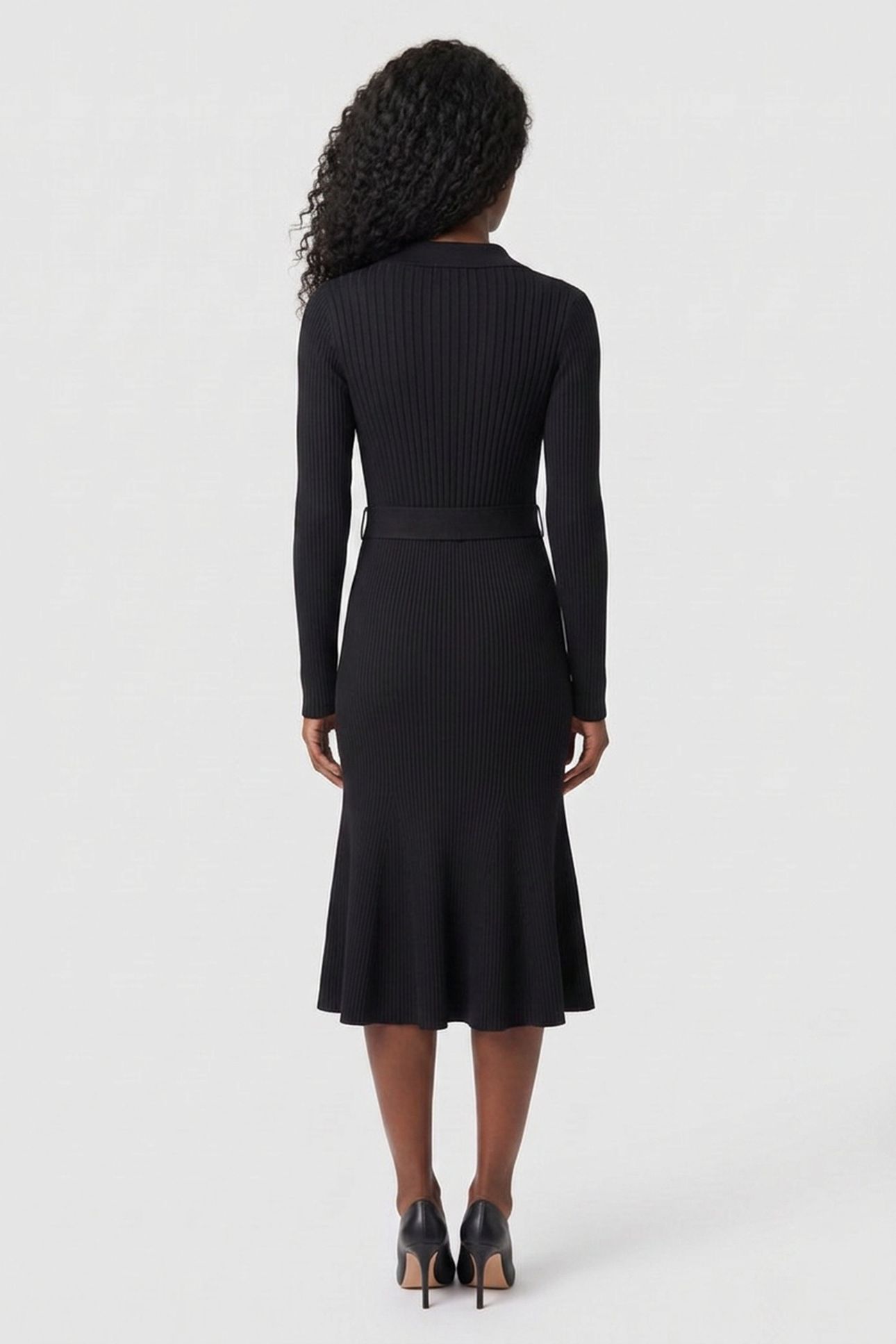 AGATHE POLO LS DRESS JET BLACK A996 2