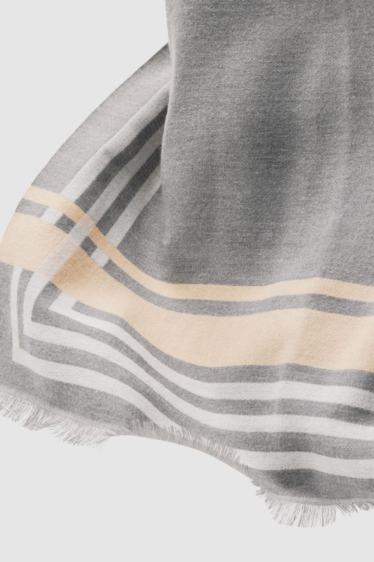 BORDER DETAIL SCARF GREY 5