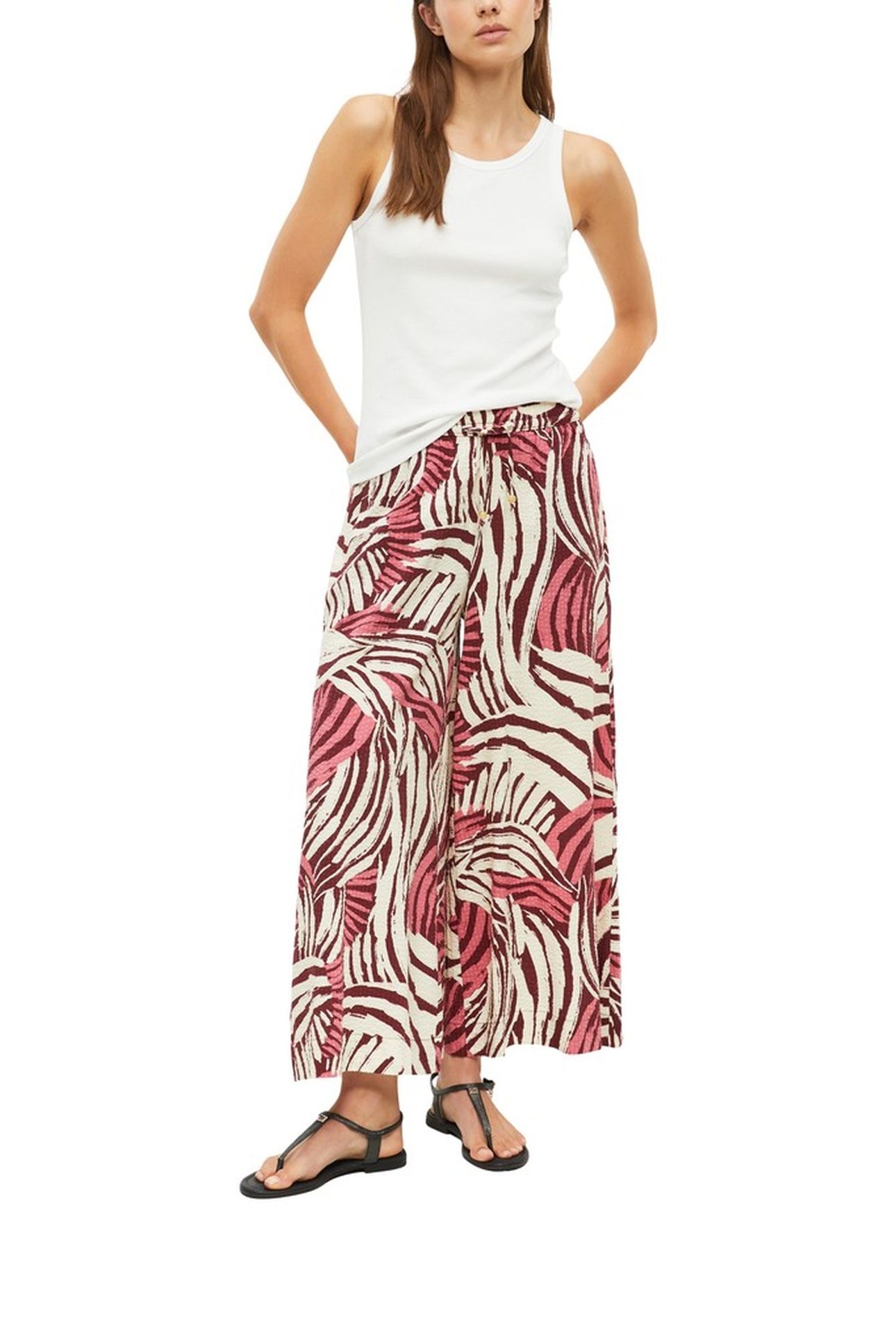S.OLIVER HOSEN PINK BURGUNDY 2
