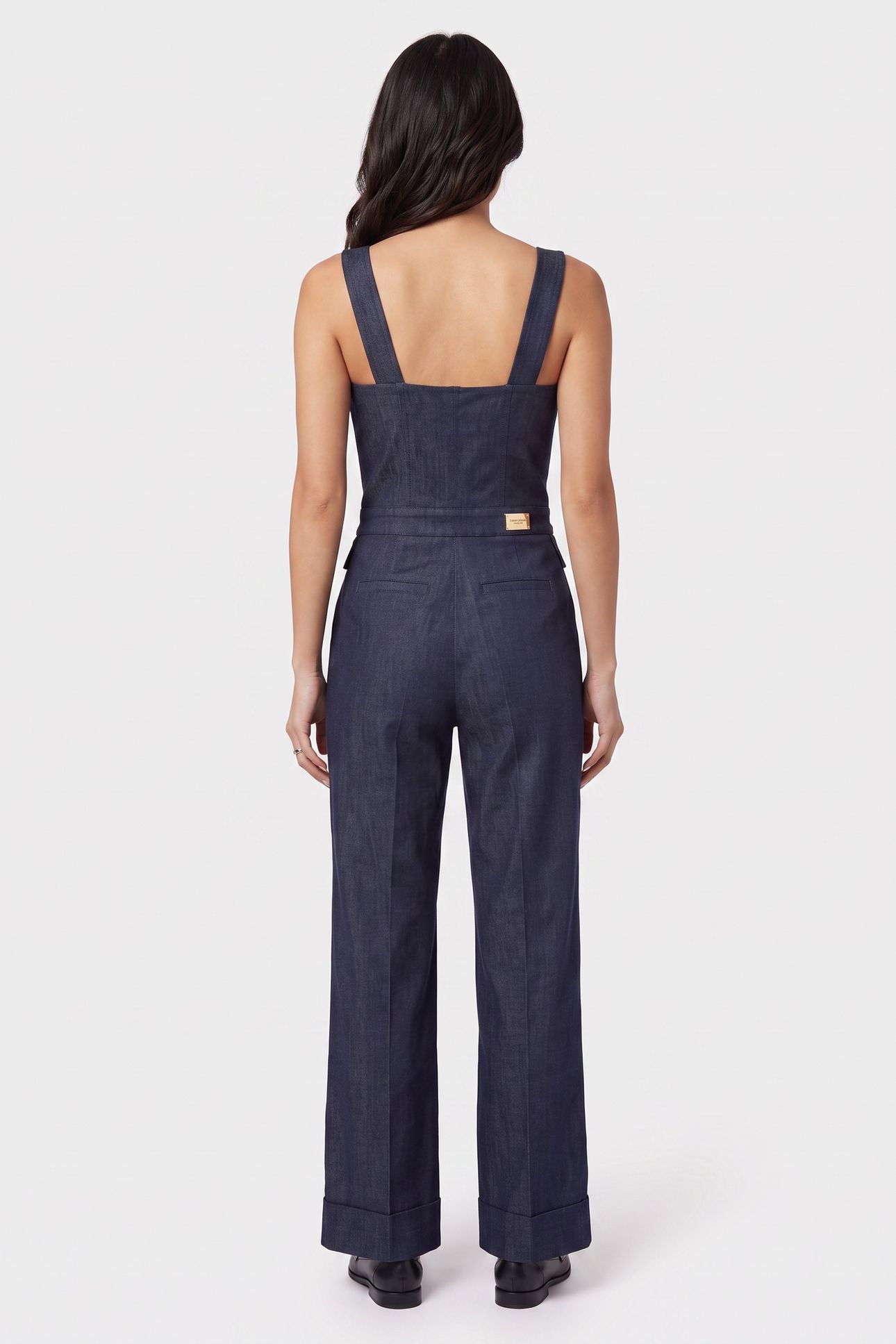 ZIPPED JUMPSUIT DARK WASH 2