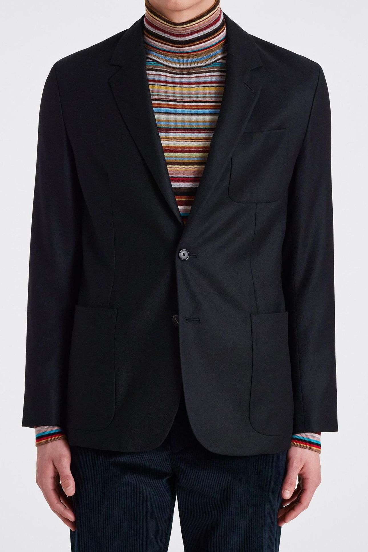 MENS 2 BTN PATCH POCKET JACKET VERY DARK NAVY 1
