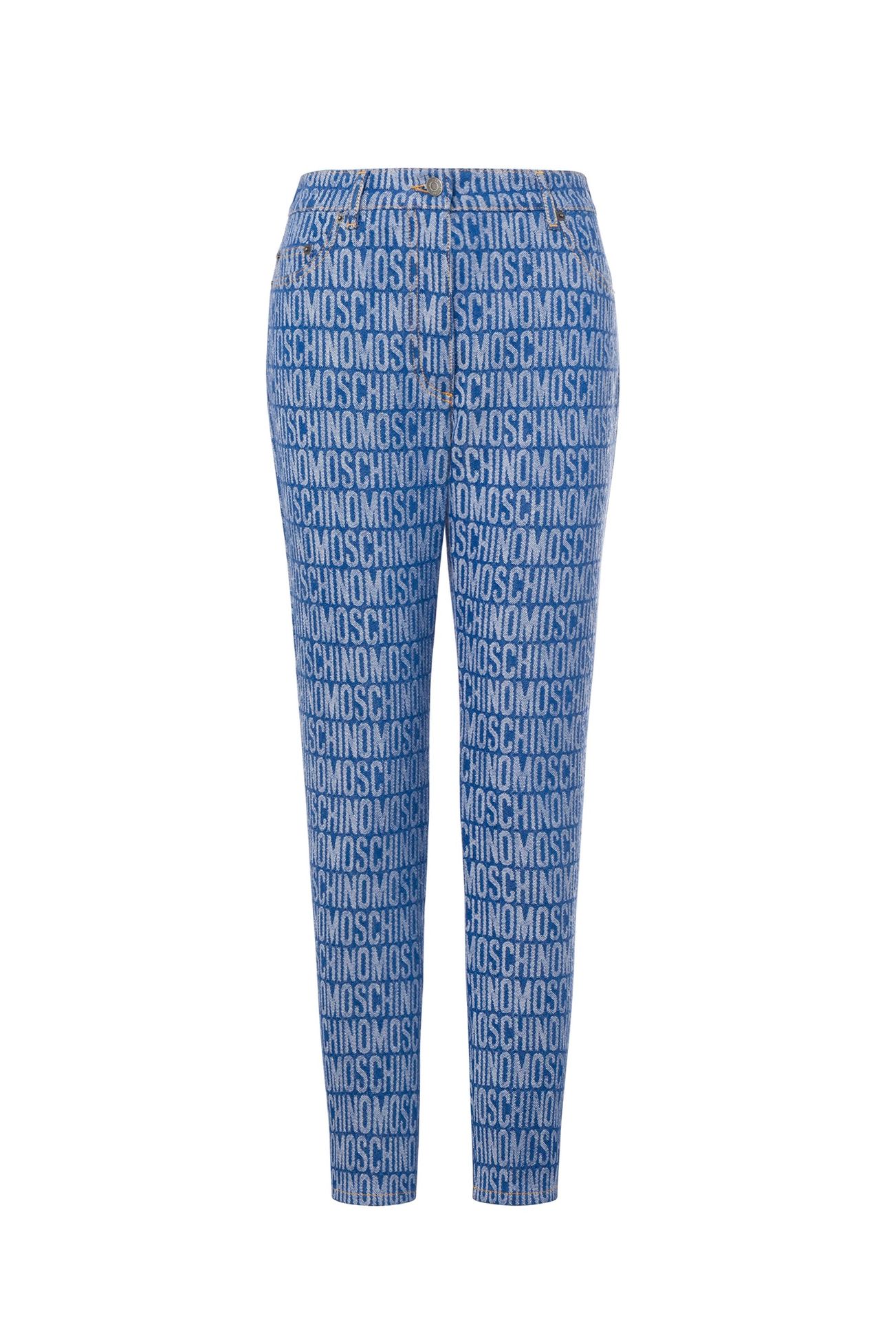 ALLOVER LOGO DENIM TROUSERS BLUE 3