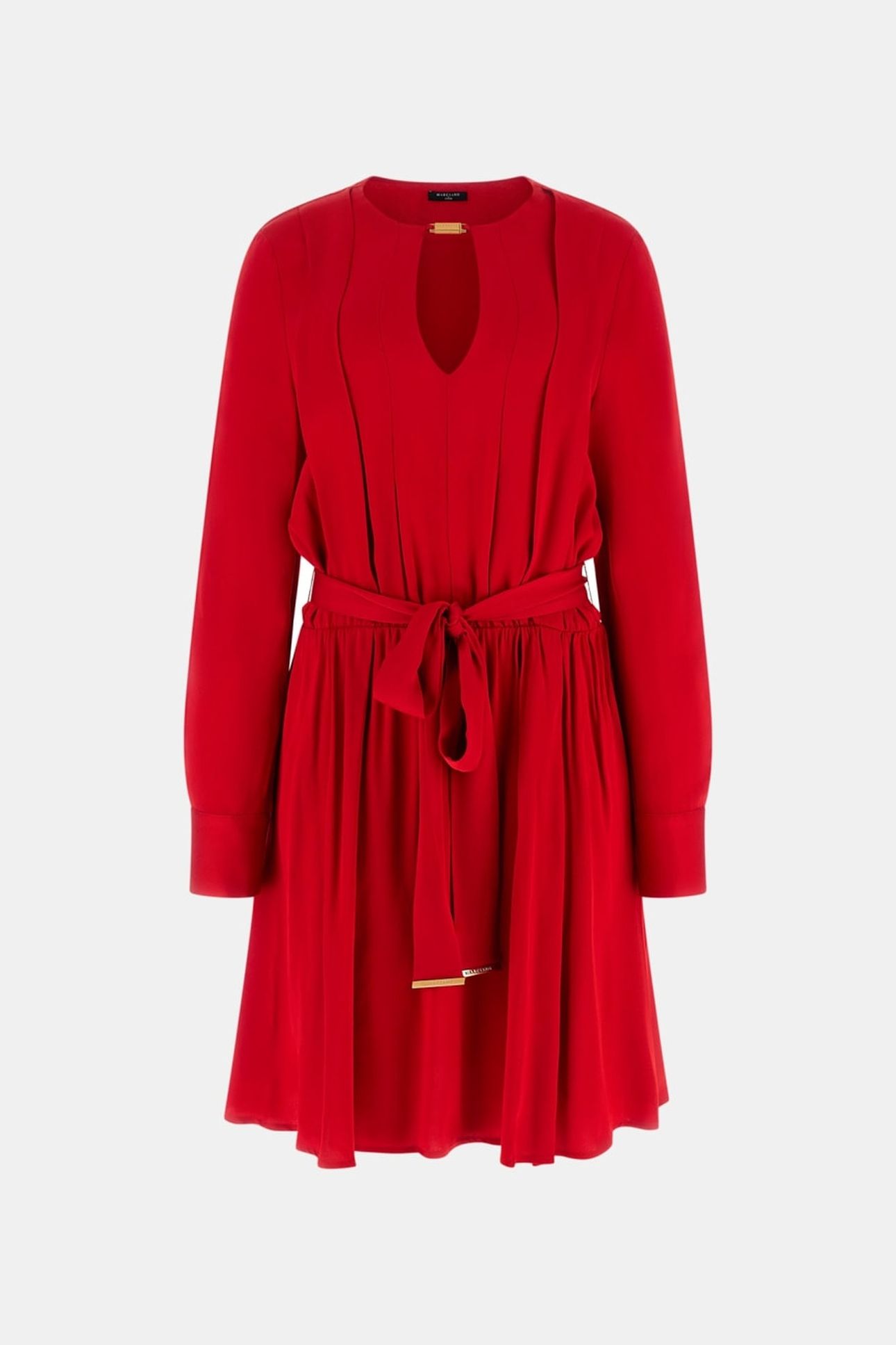 ANITA V NECK FLARED SAMBA RED VIBES 6