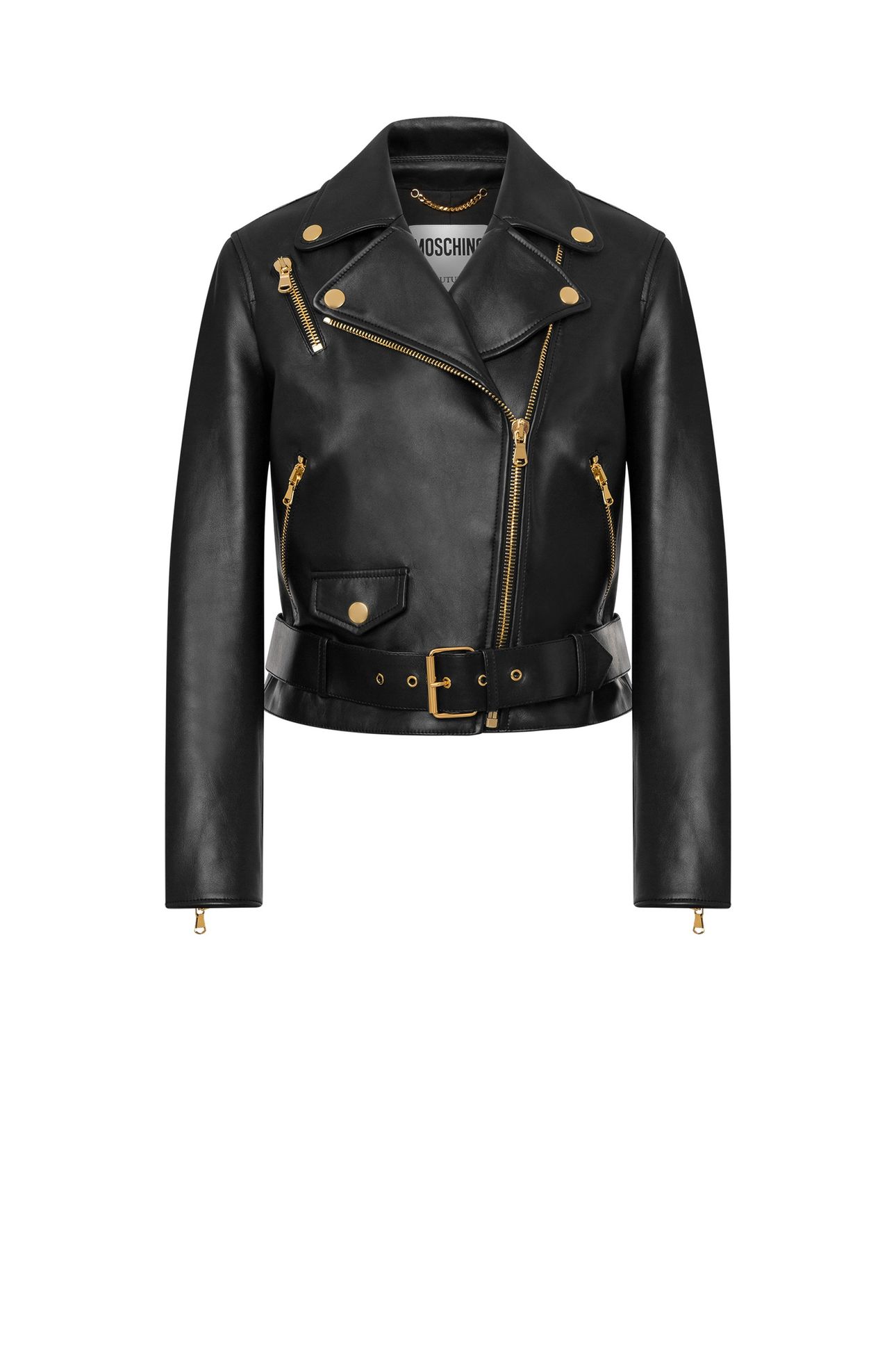 CHINESE NEW YEAR NAPPA LEATHER BIKER BLACK 3