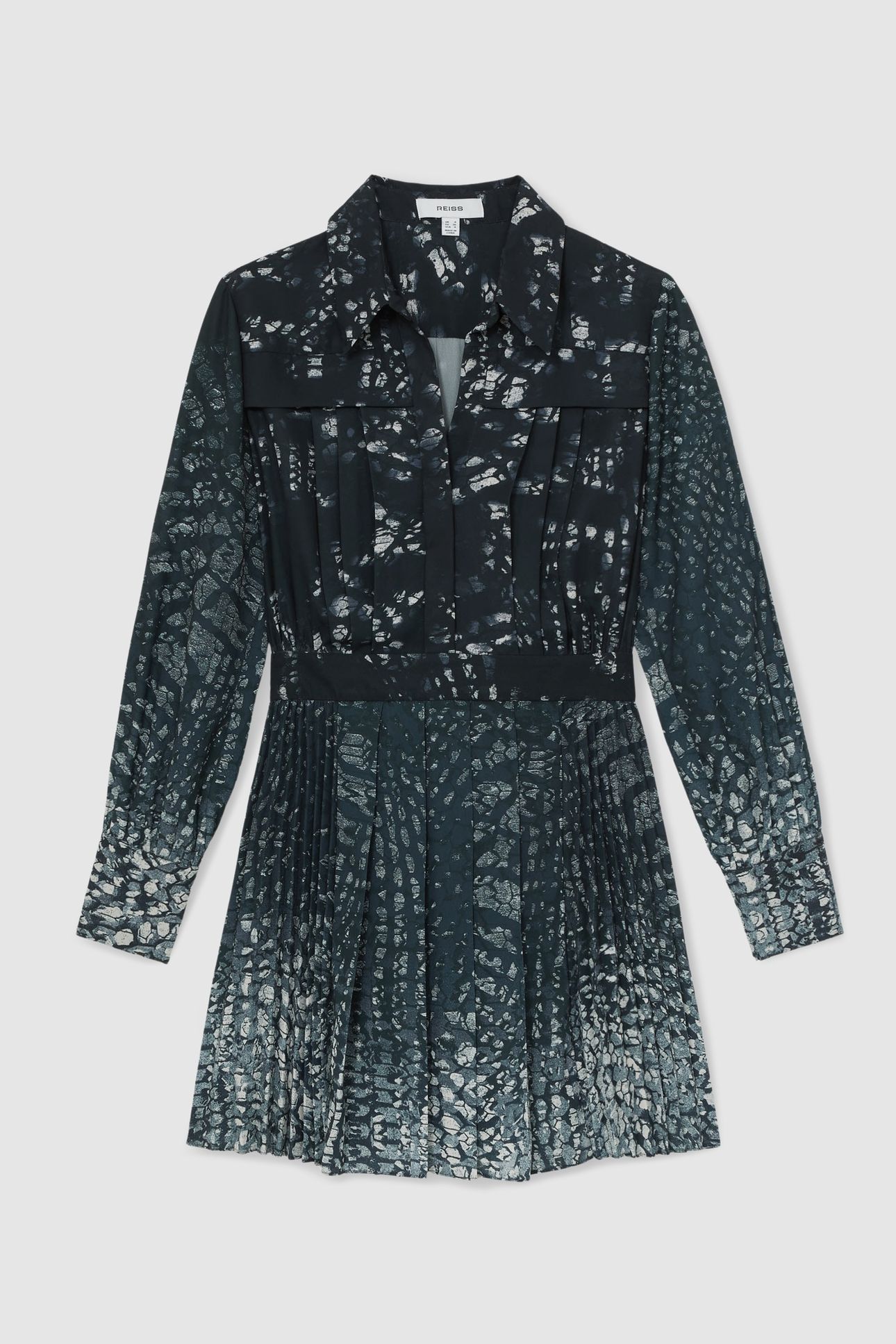 PRINTED FLIPPY DRESS NAVY 4