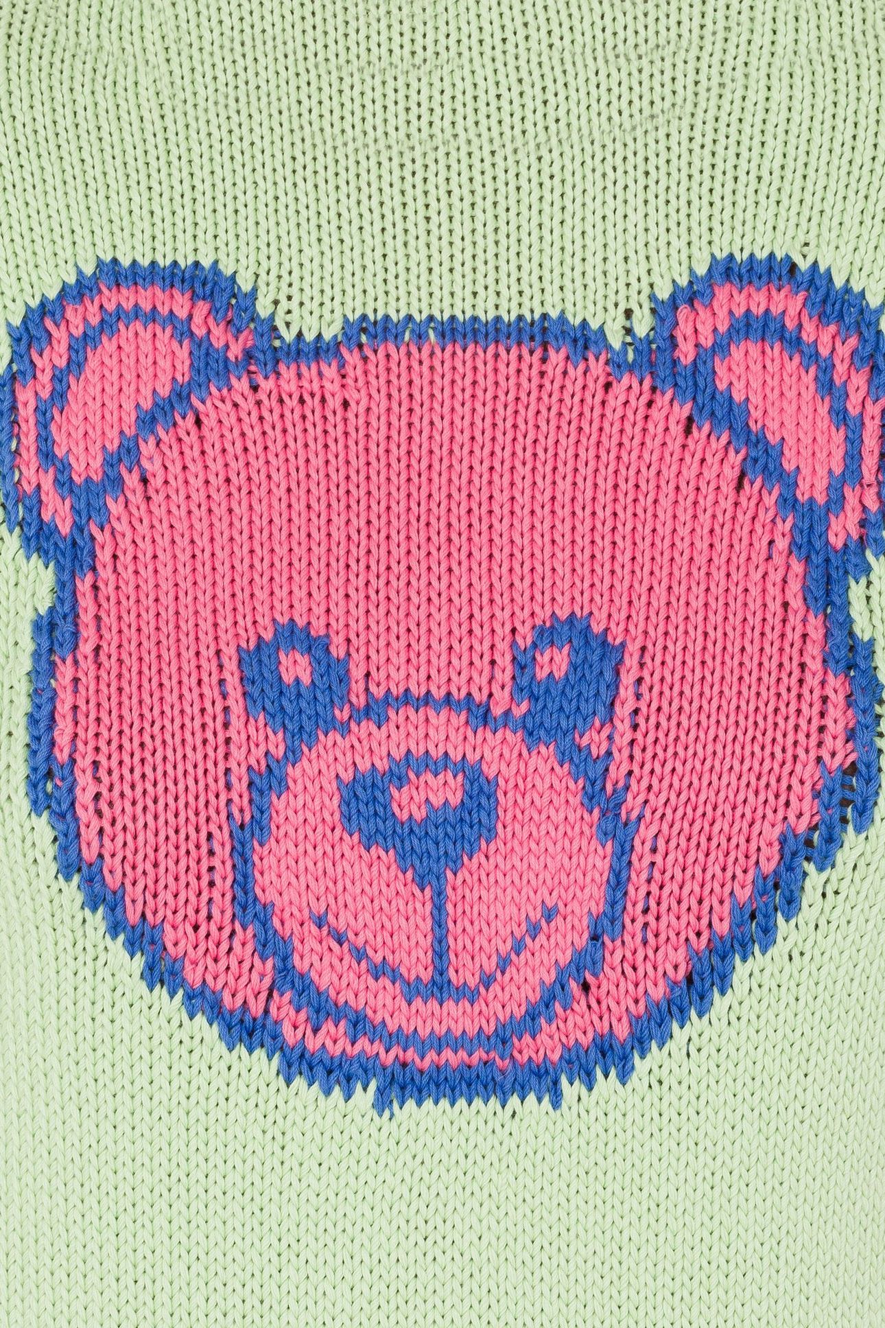 MOSCHINO TEDDY BEAR COTTON PULLOVER GREEN 4