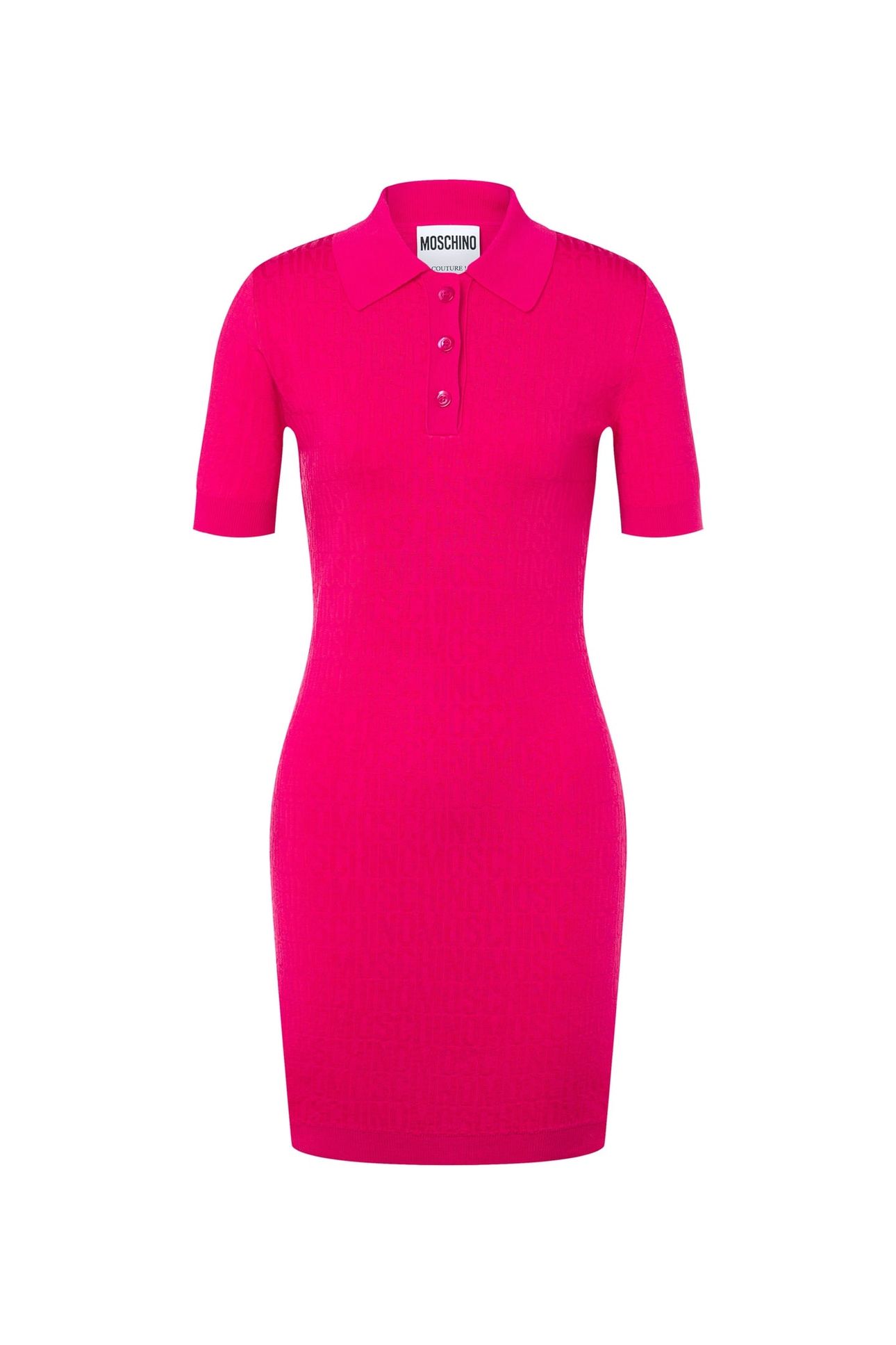ALLOVER LOGO WOOL DRESS PINK 3