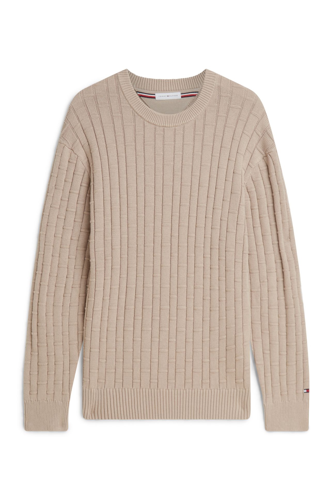 MOCK CABLE CREW NECK BATIQUE KHAKI 4