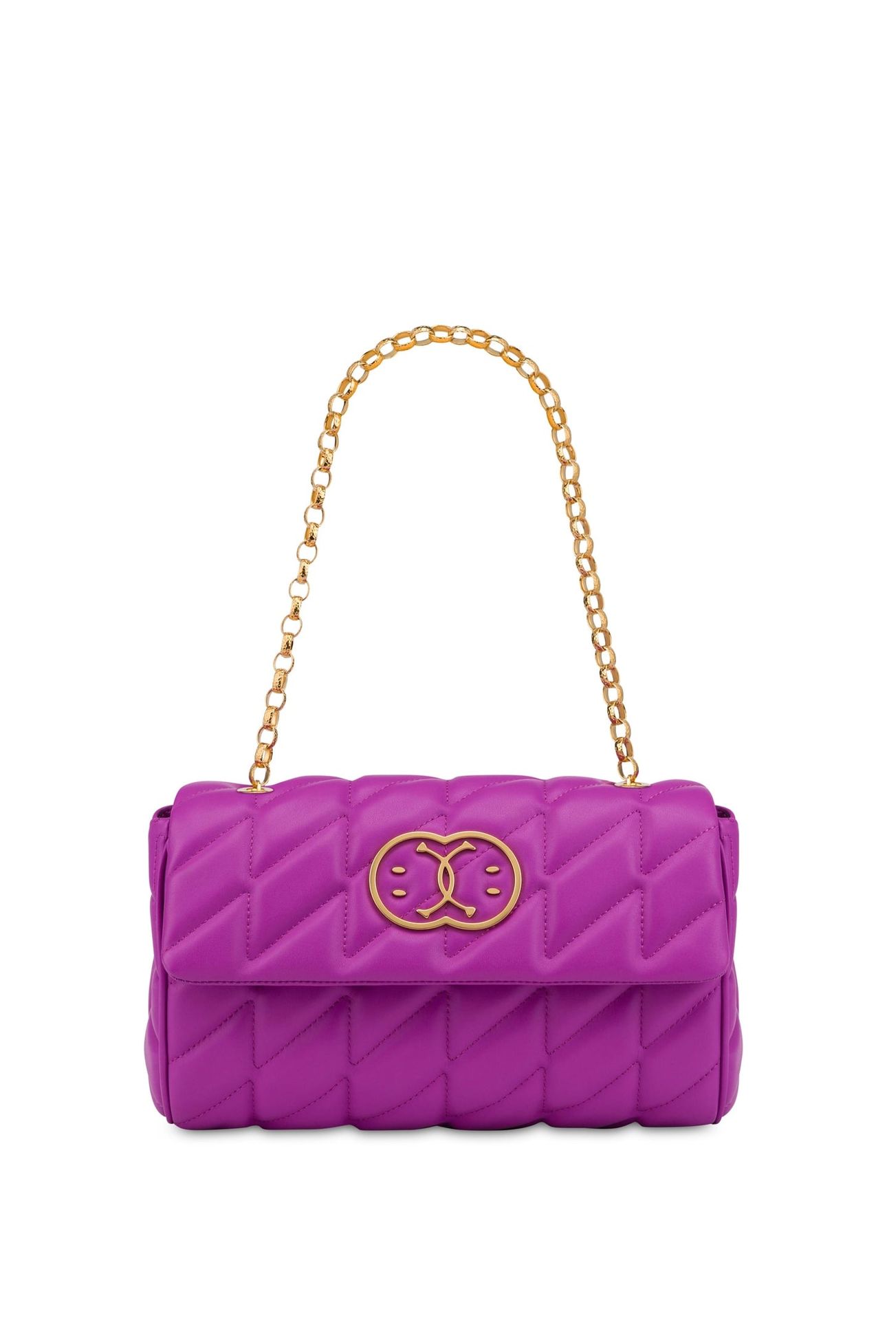 DOUBLE SMILEY® QUILTED SHOULDER BAG PURPLE 1