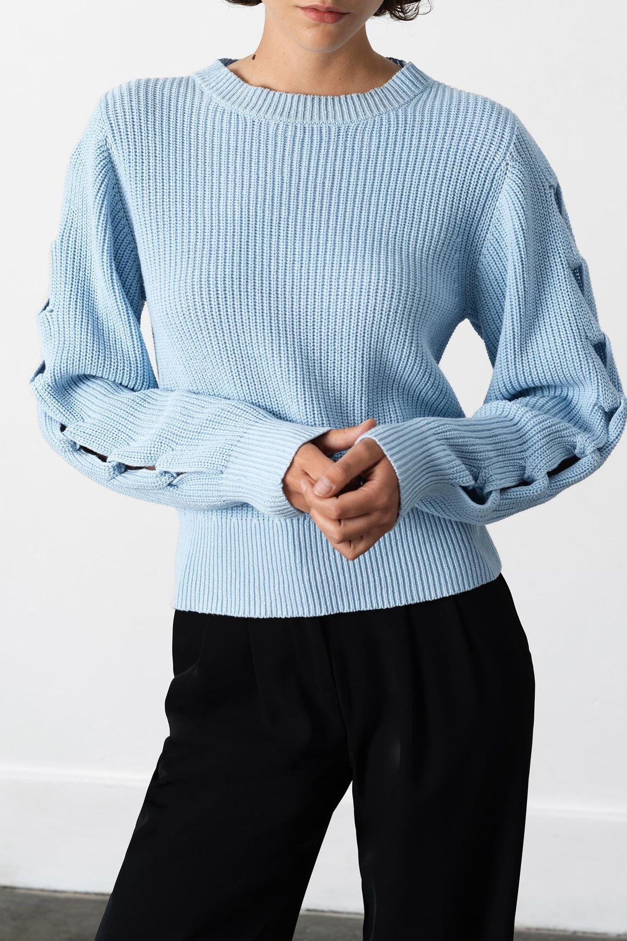 GLINDA BRAID SLV JUMPER ARCTIC BLUE 1