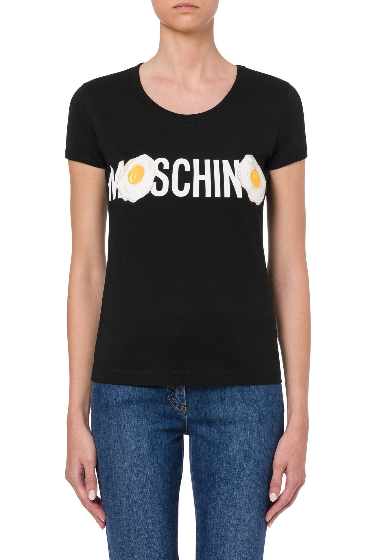 EGGS LOGO ORGANIC JERSEY T-SHIRT BLACK 1
