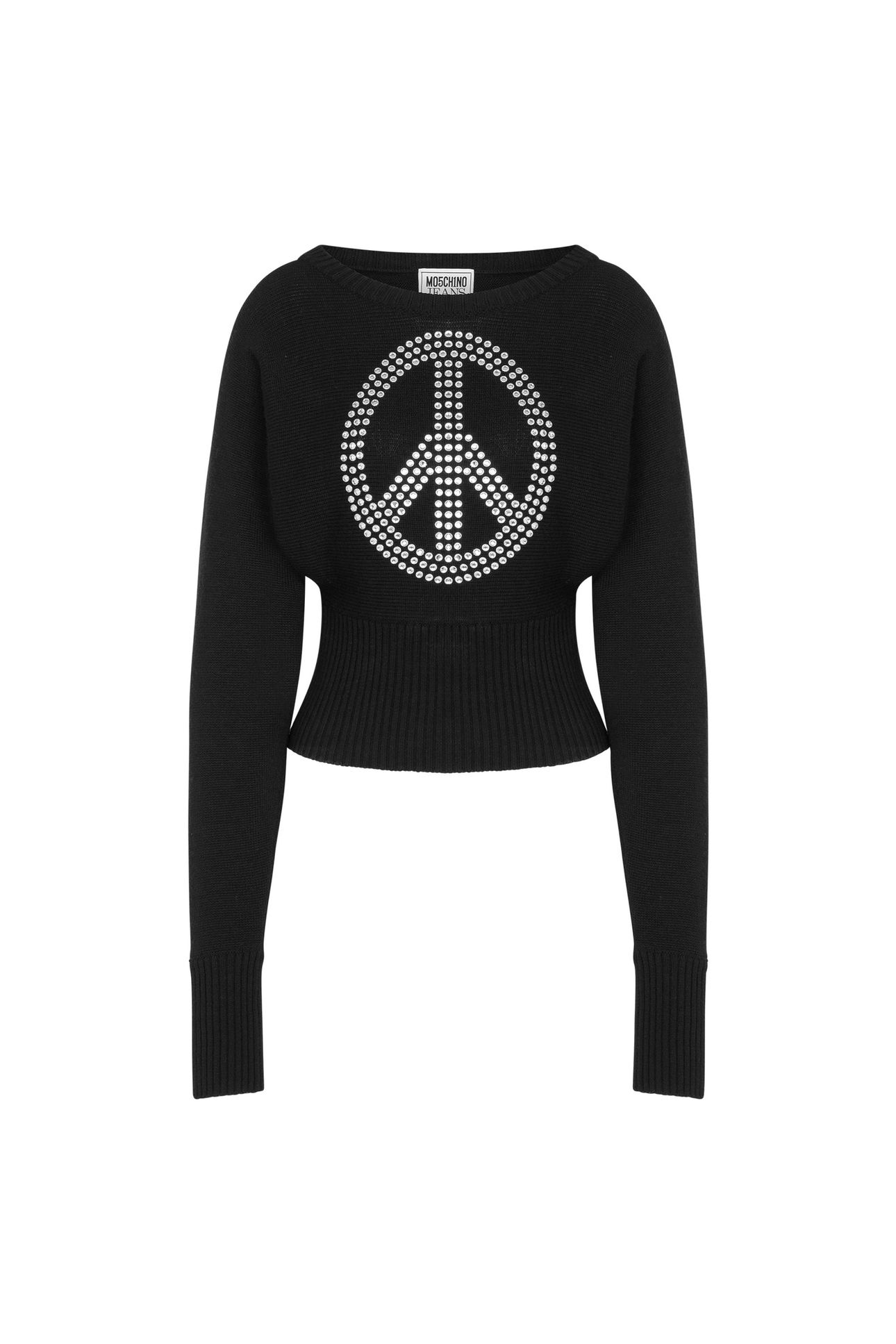 PEACE SYMBOL WOOL BLEND PULLOVER BLACK 3