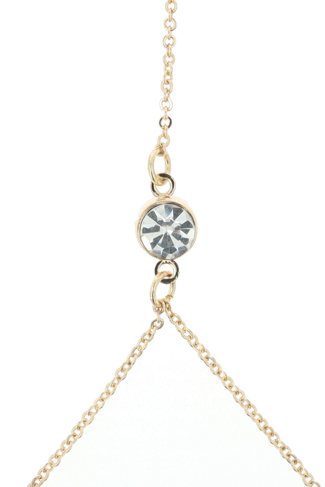 GOLDEN ANKLE CHAIN WITH CRYSTALS CRYSTAL 3