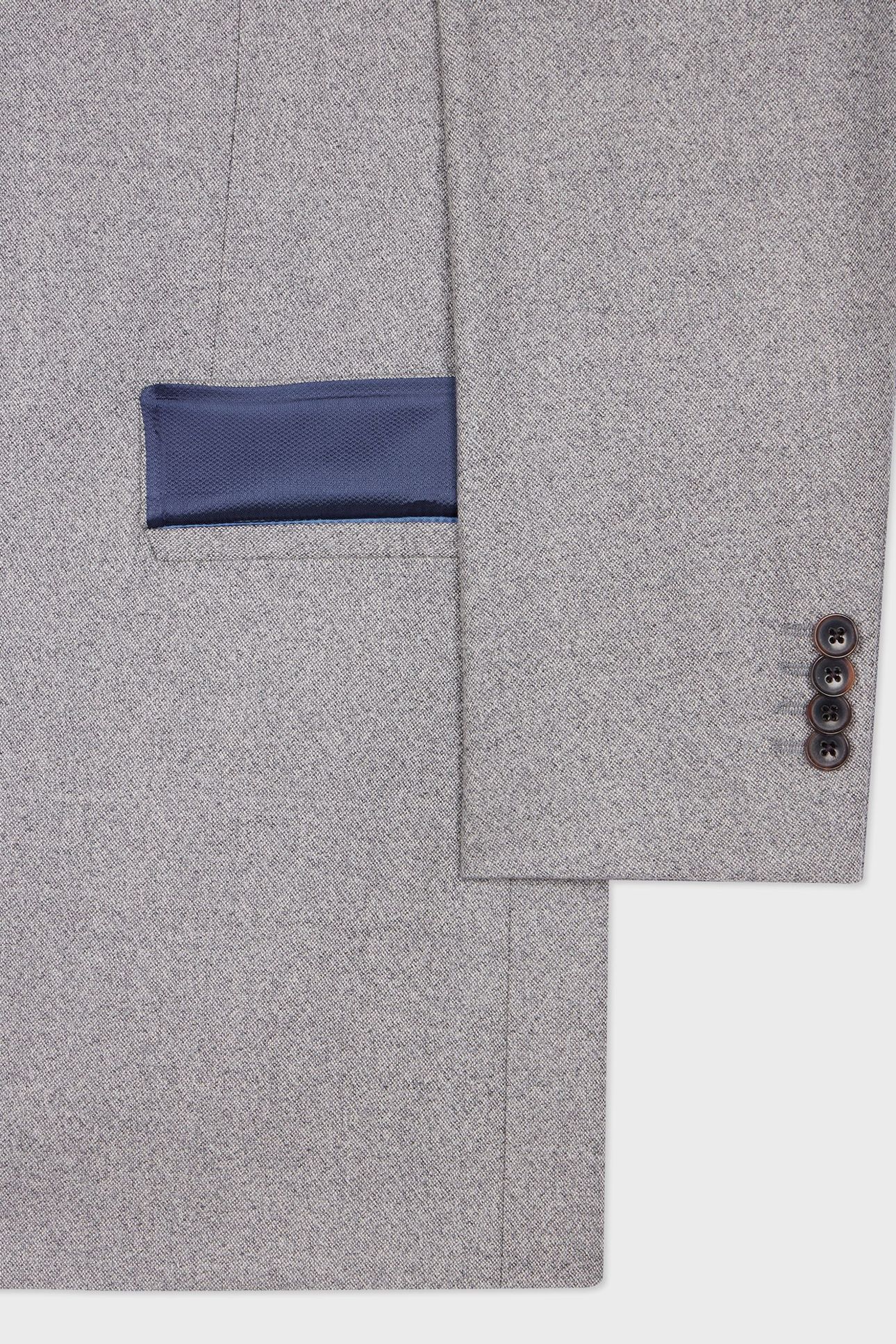 MENS TAILORED FIT 2 BUTTON JACKET GREY MELANGE 9