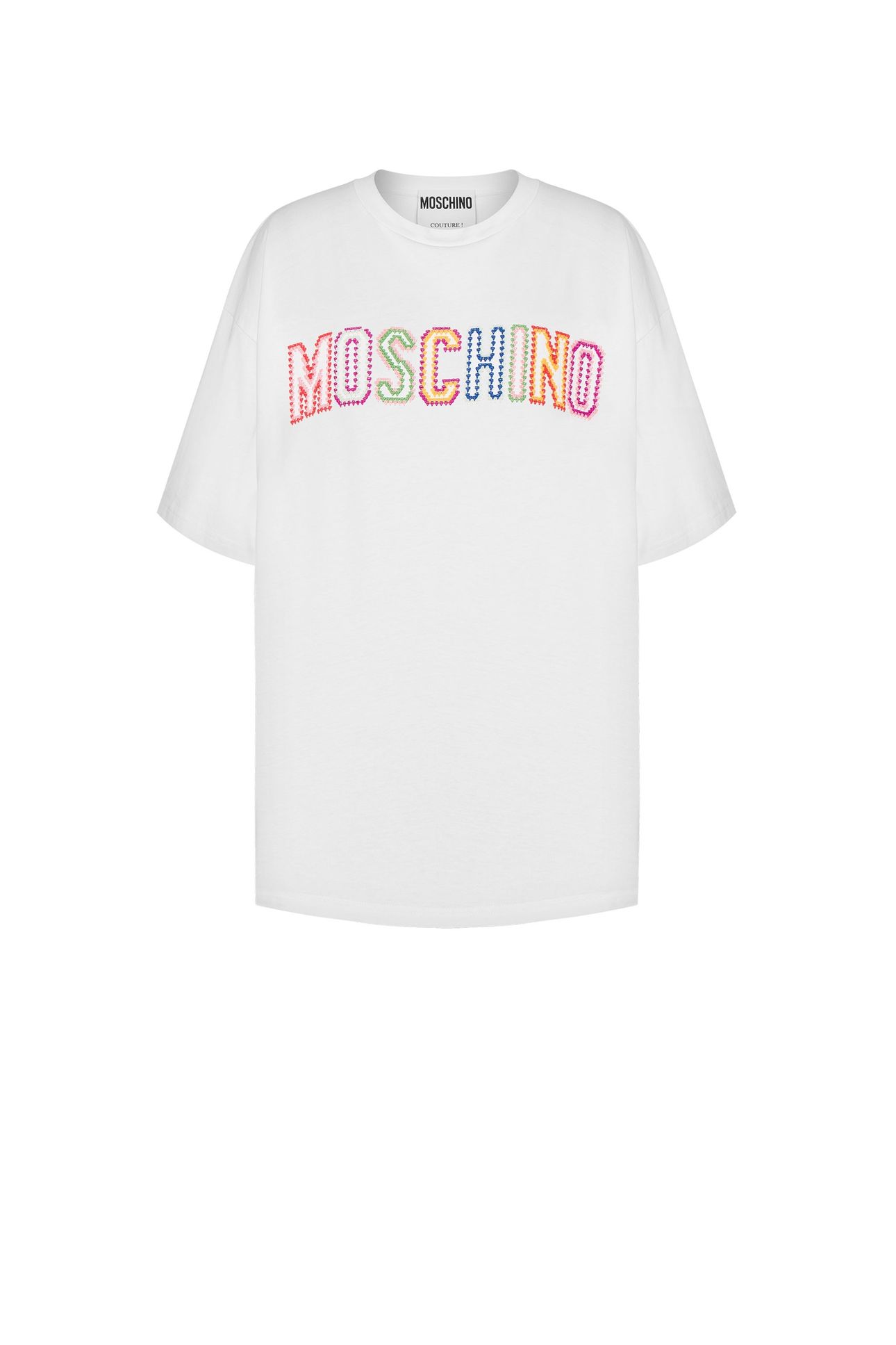 ORGANIC JERSEY CROCHET LOGO T-SHIRT WHITE 3