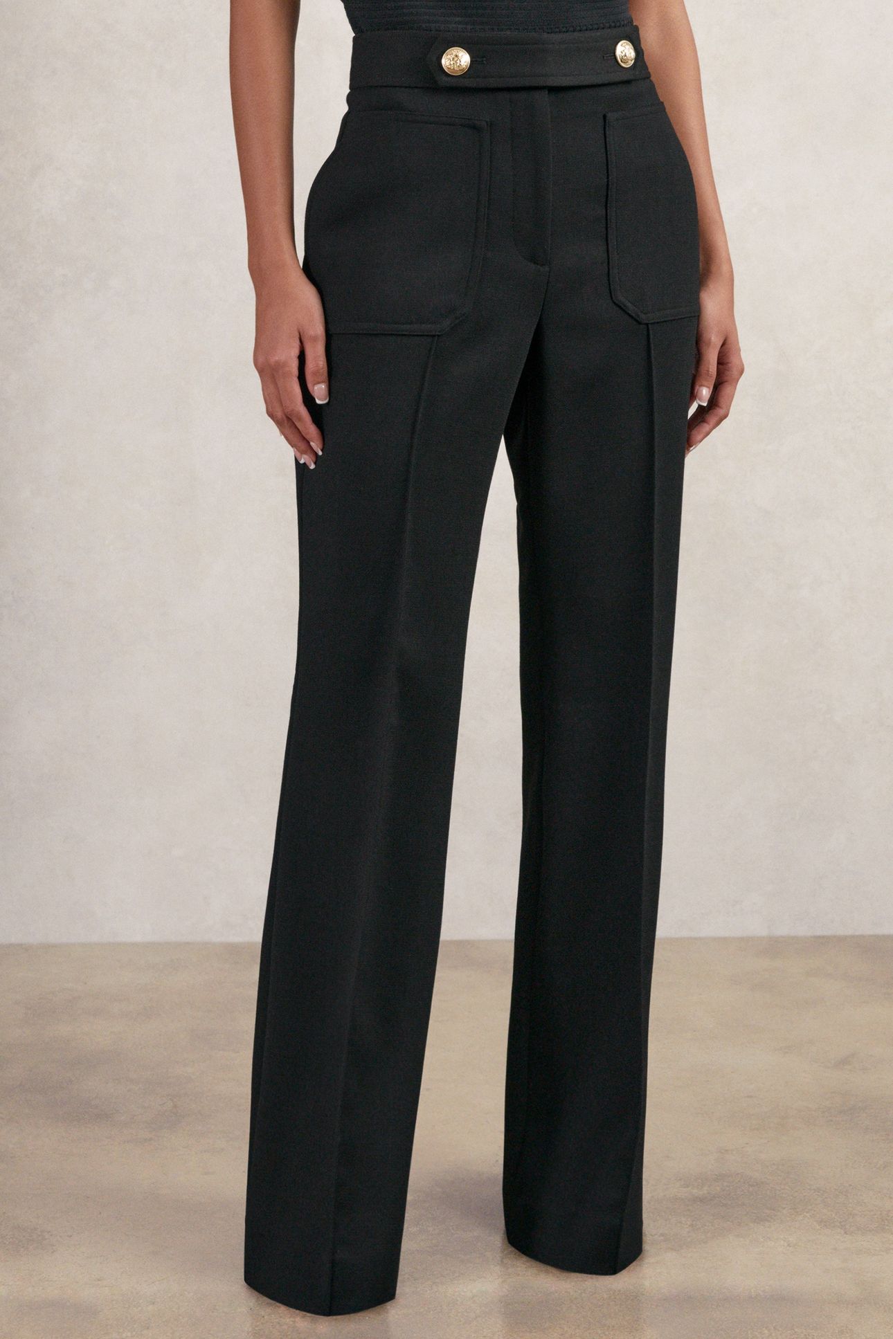 OCCASION FLARE TROUSER BLACK 1