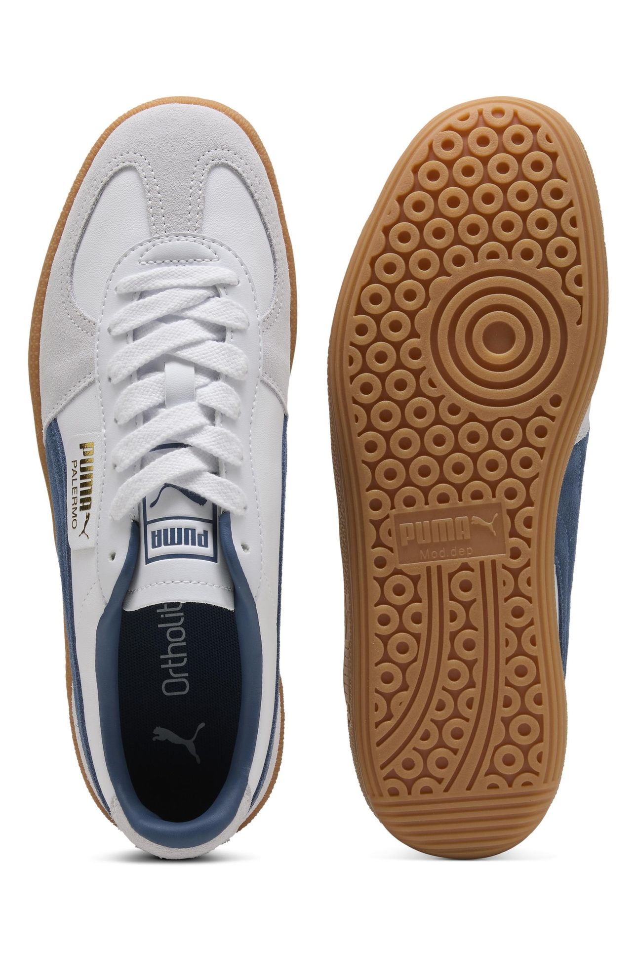 UNISEX PALERMO LTH WHITE-DARK INDIGO 5