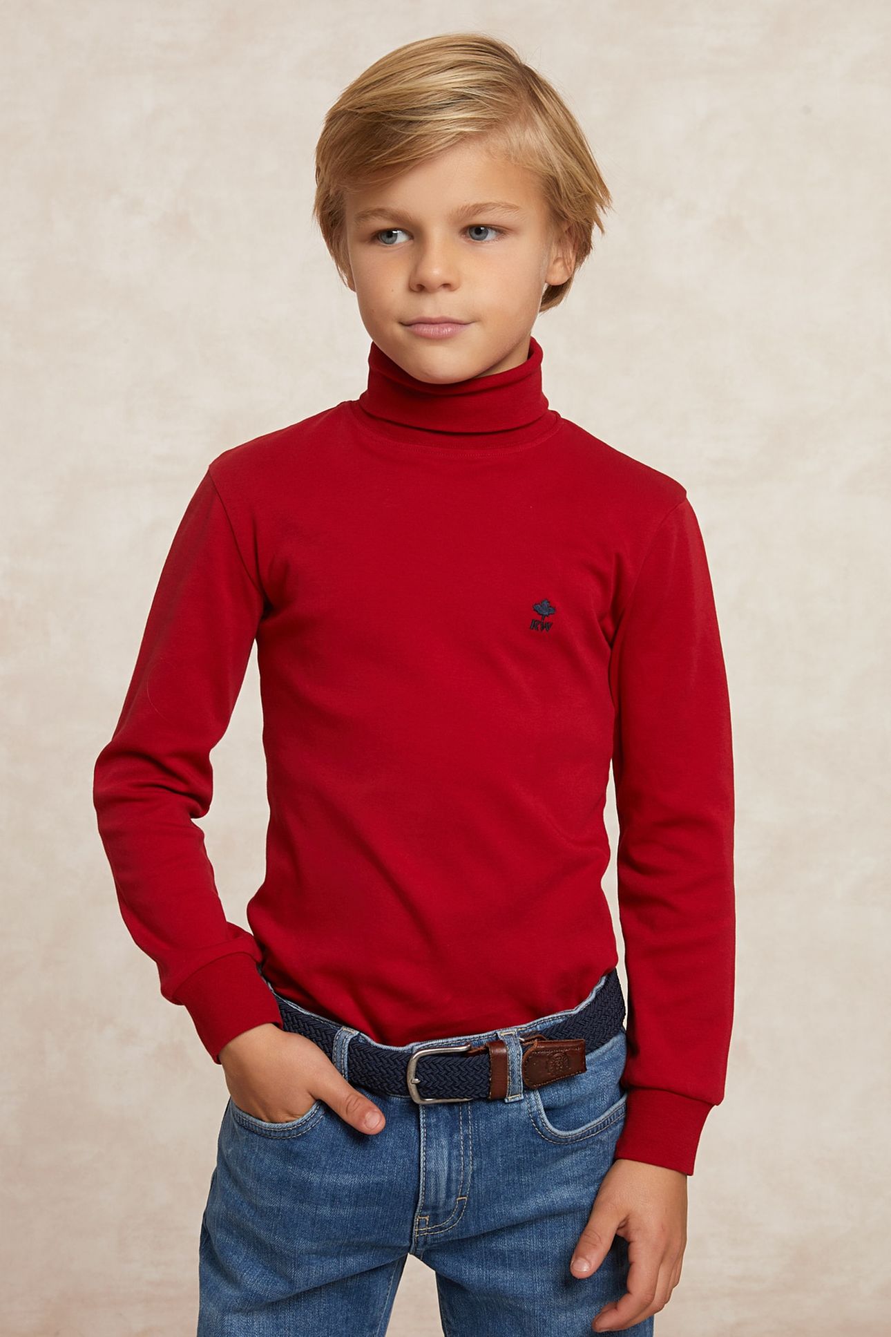BASIC ROLL NECK T-SHIRT POPPY RED 3