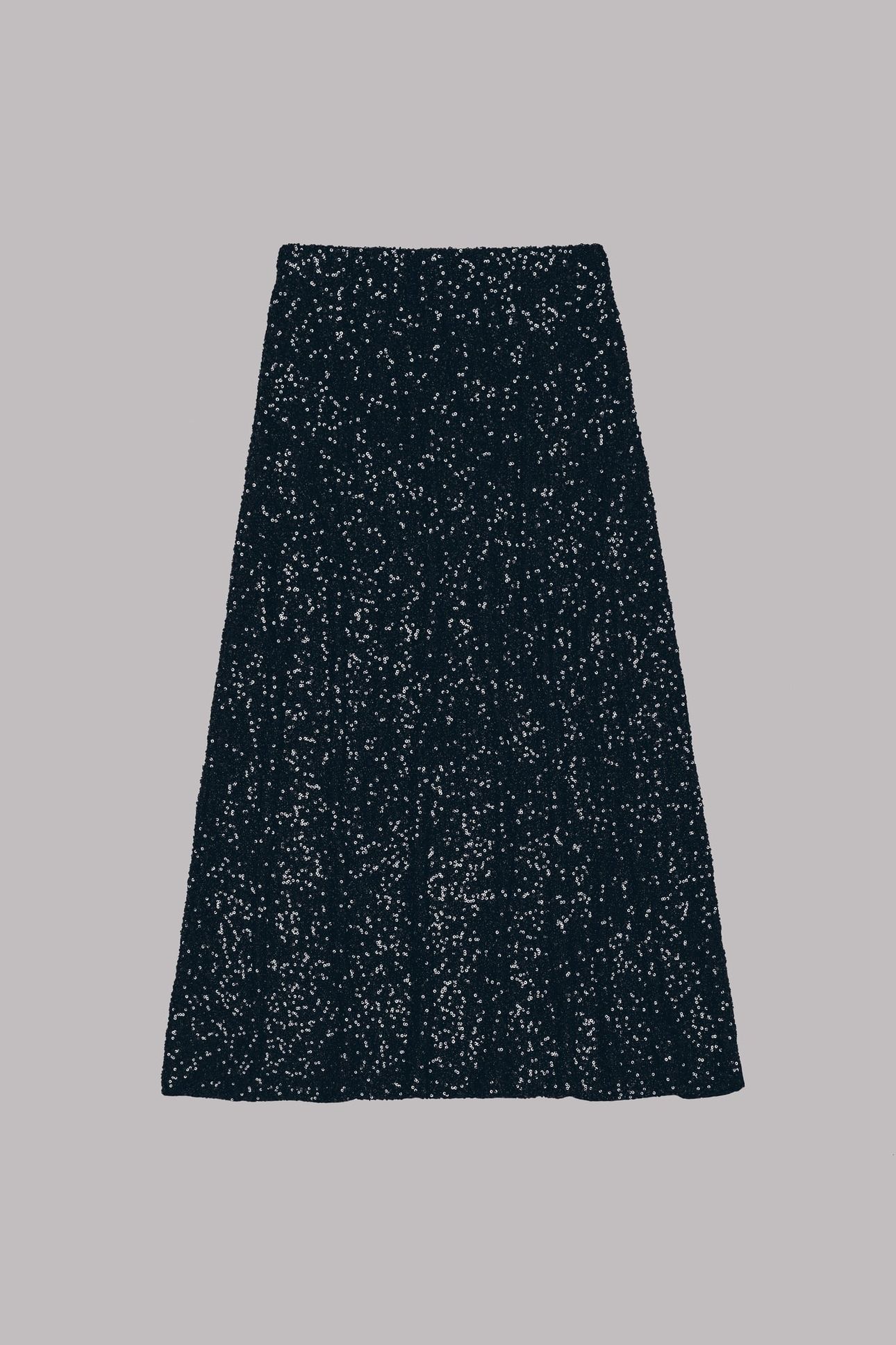 THE BLACK LONG SEQUIN SKIRT BLACK 3