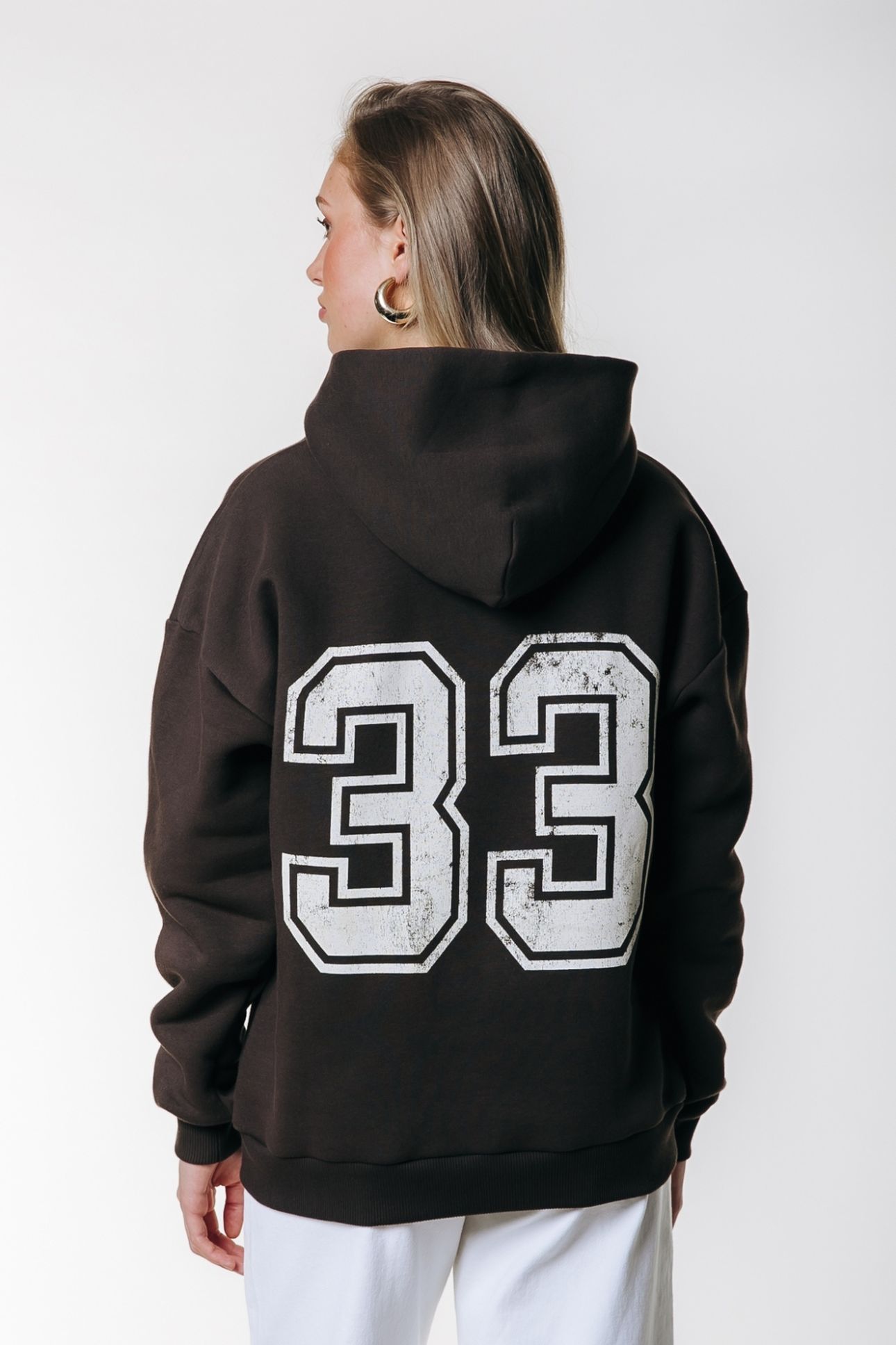 REBEL 33 CLEAN HOODIE BROWN 2
