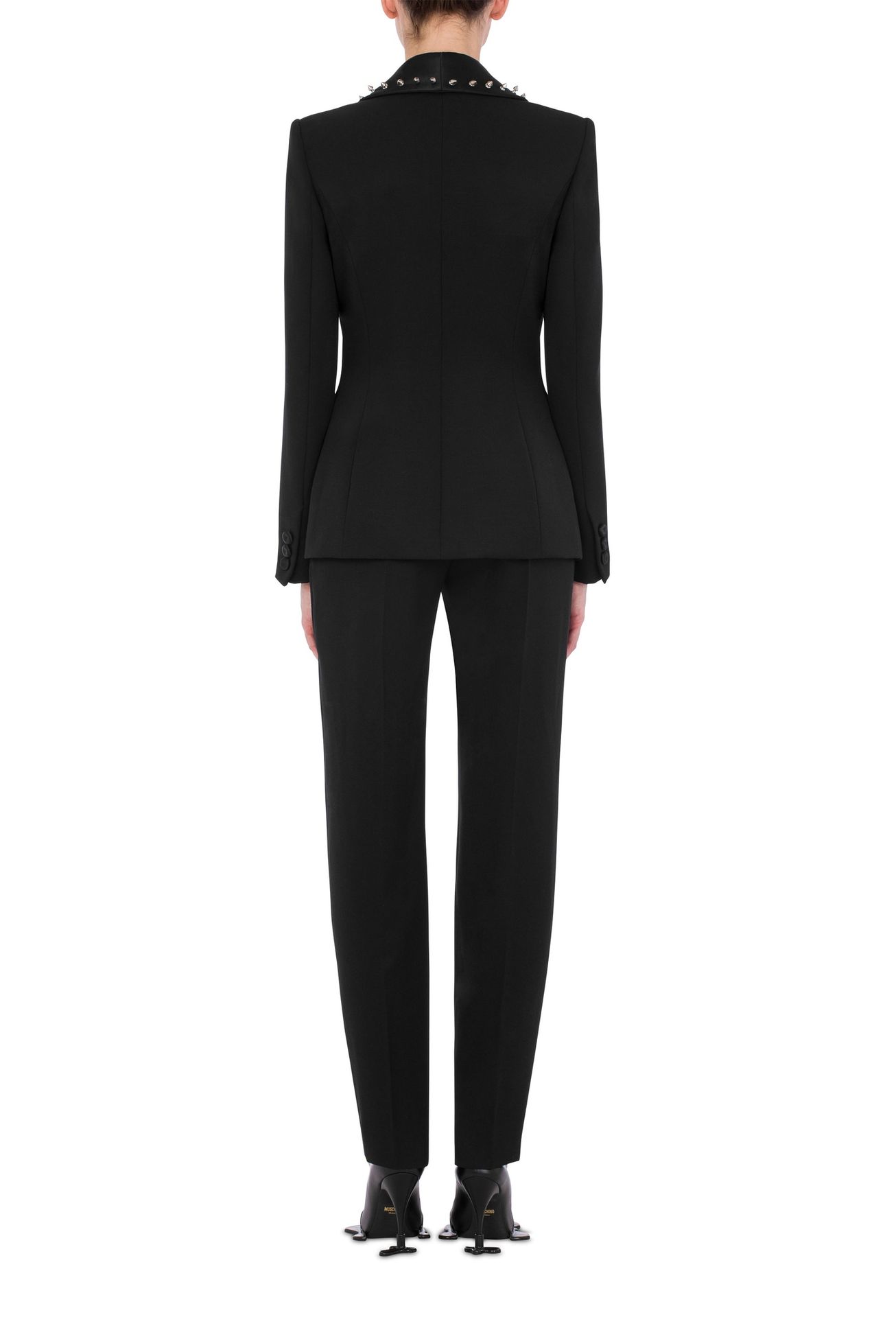 GABARDINE JACKET WITH STUDS PUNK COUTURE BLACK 2