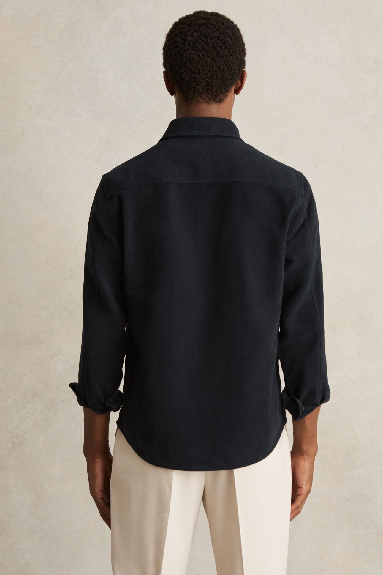 LS TWIN POCKET MOLESKIN OVERSHIRT NAVY 4