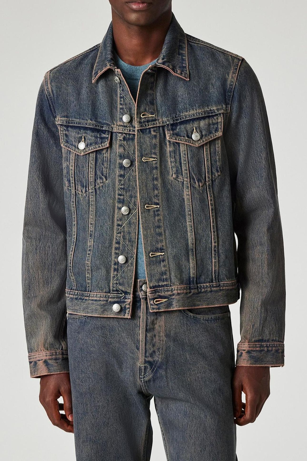 MENS JEAN JACKET MAUVE 1
