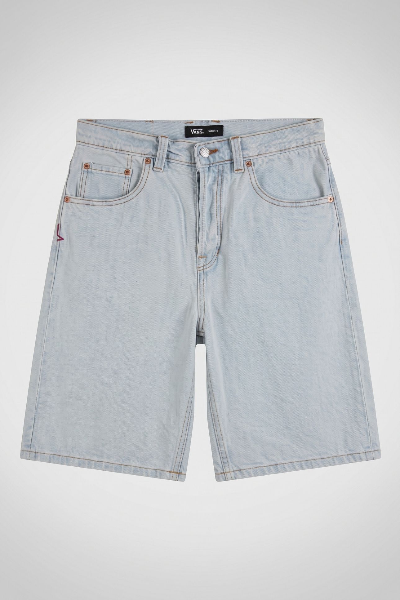 CHECK-5 BAGGY DENIM SHORTS BLUE 3