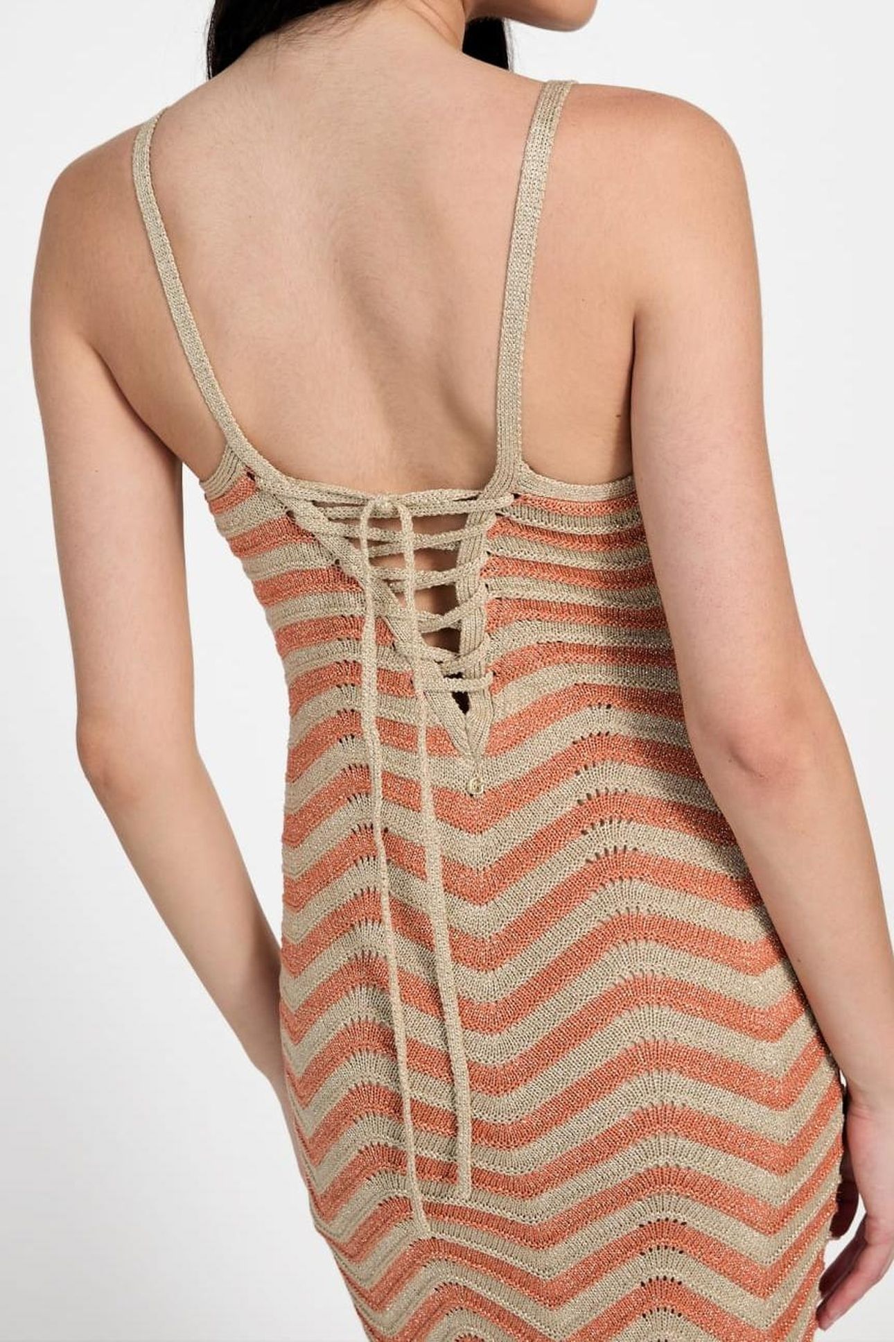 SL VERA CHEVRON LACE NATURAL/ORANGE BRUSH 9