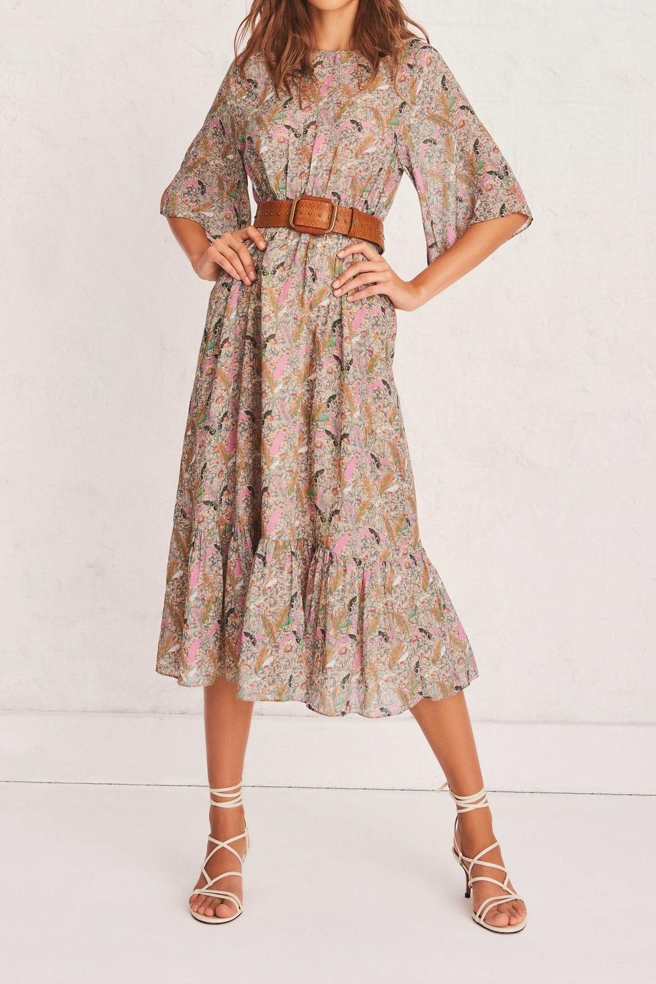 MID-LENGTH DRESS ECRU 1