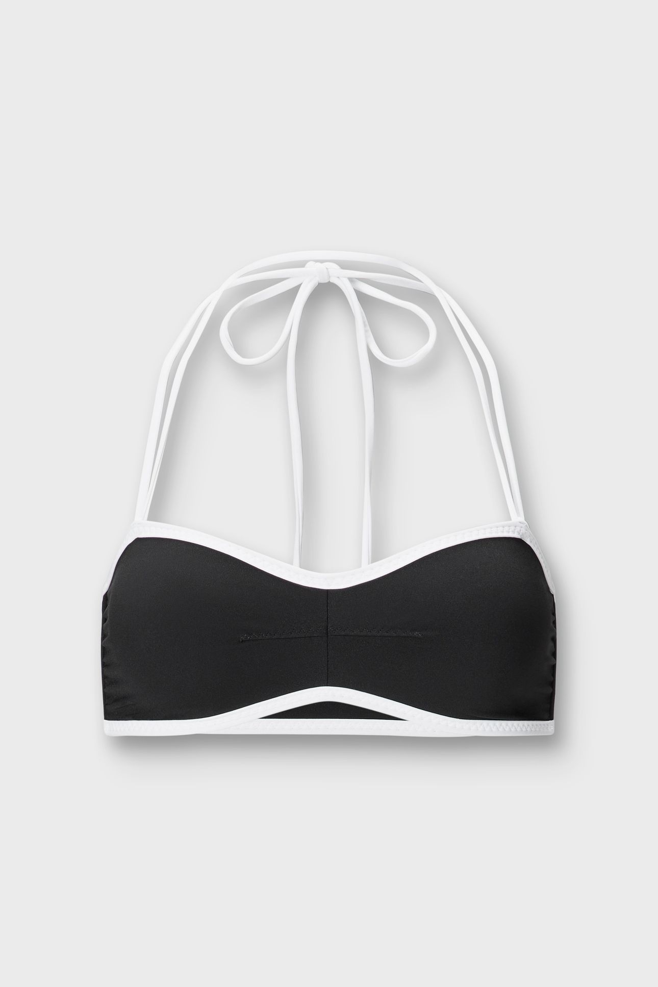 BANDEAU SWIM TOP BLACK/CLASSIC WHITE 4