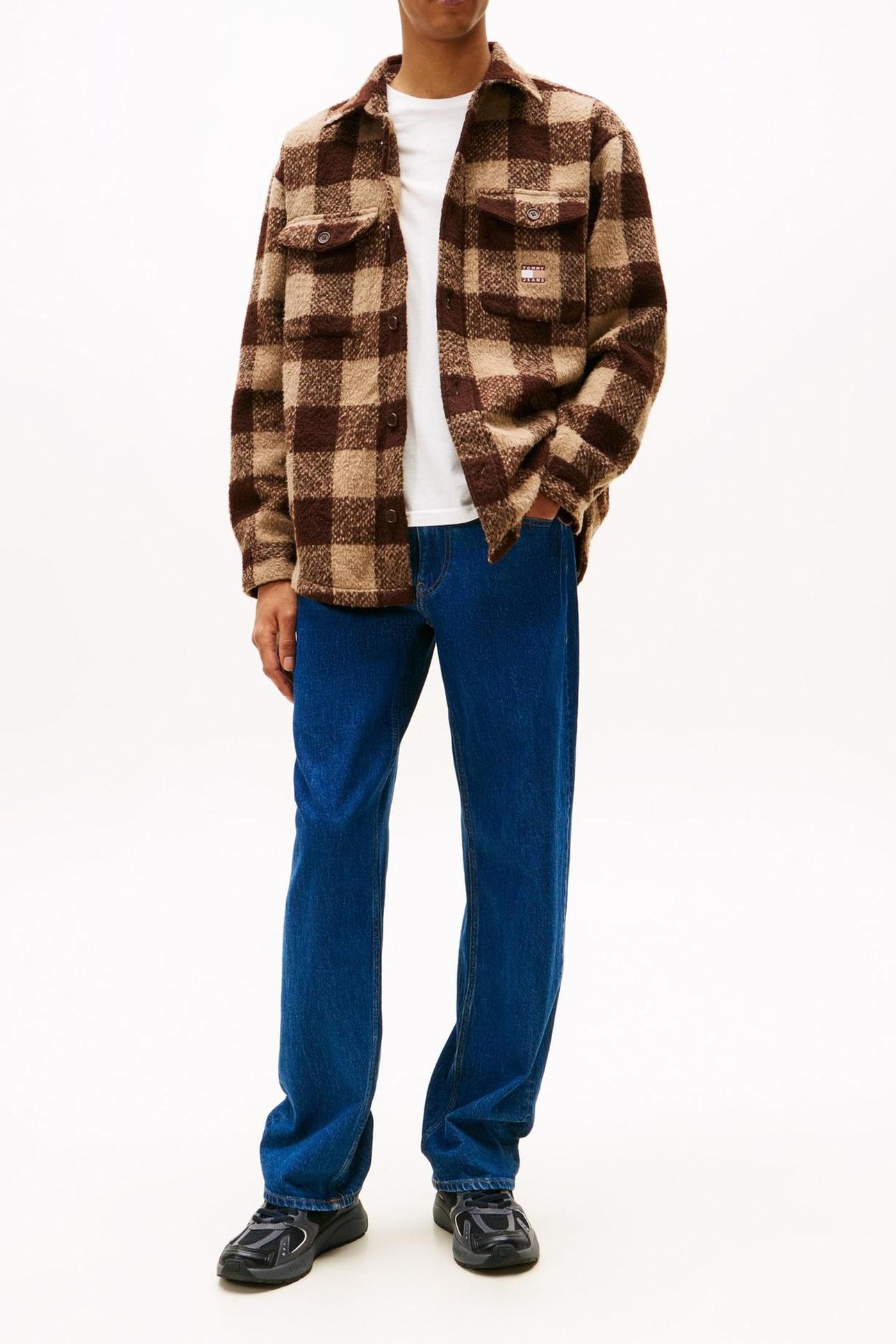 TJM CHECK OVERSHIRT RICH BROWN/BUFFALO CHECK 3