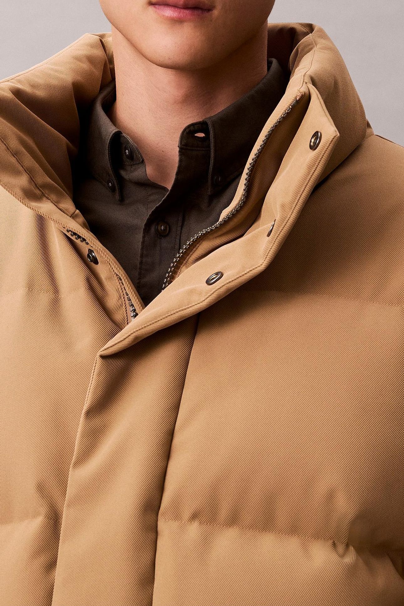 LS LAMINATED TWILL COAT TIGERS EYE 5