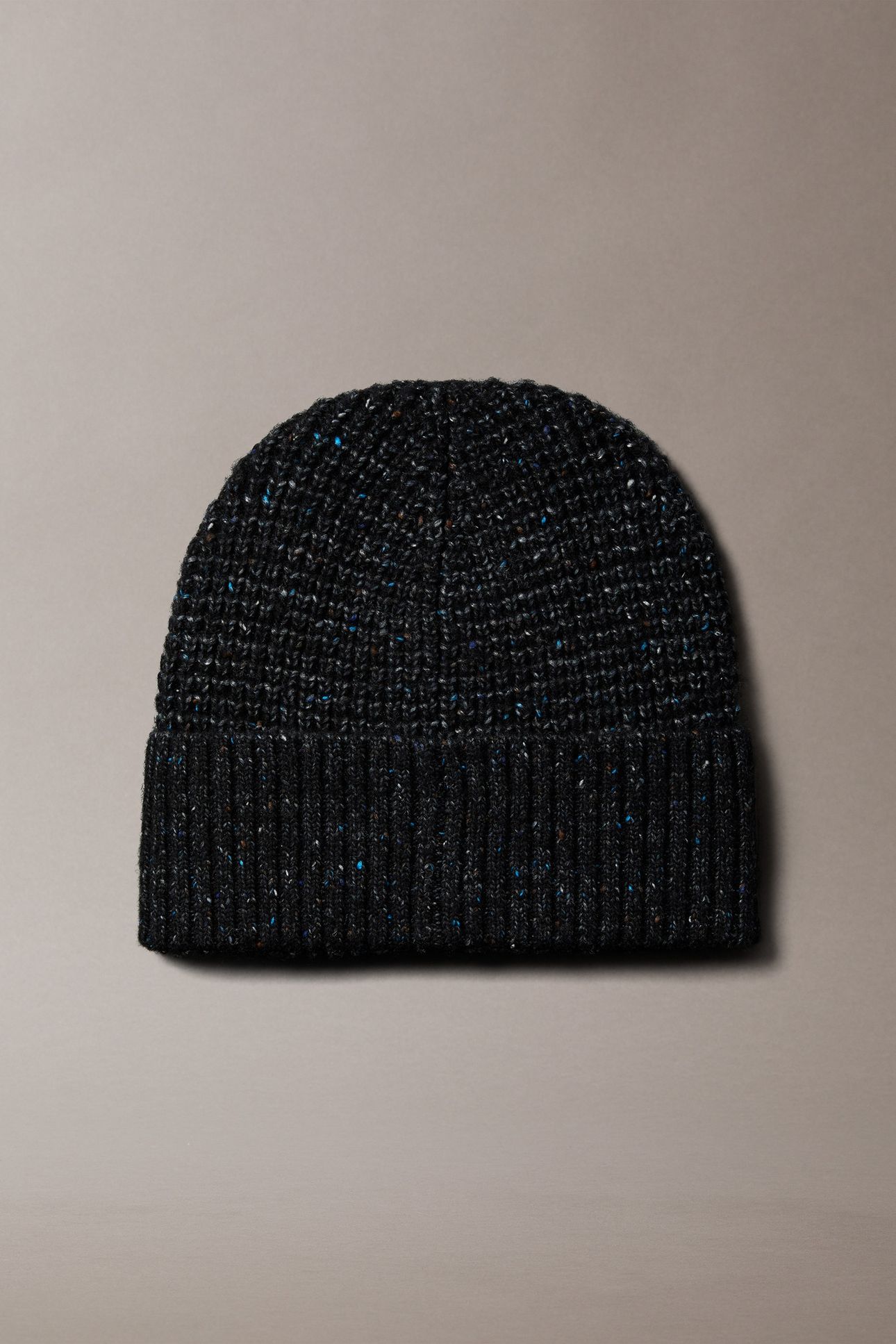 TWEED WOOL BLEND BEANIE BLACK 2