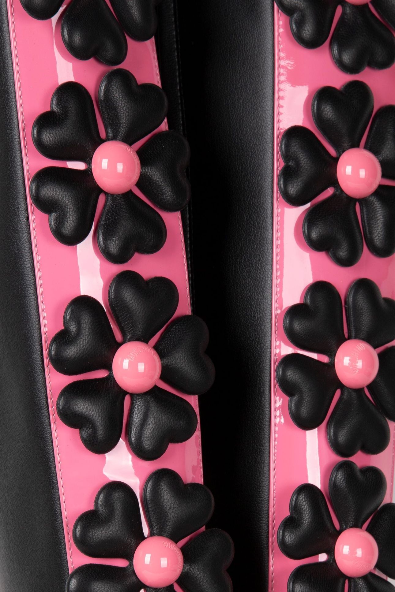 HEART FLOWERS STRETCH BOOTS BLACK 4