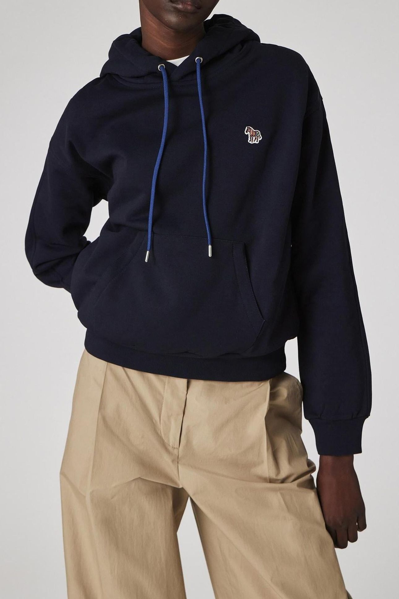 WOMENS ZEBRA HOODY VERY DARK NAVY 1