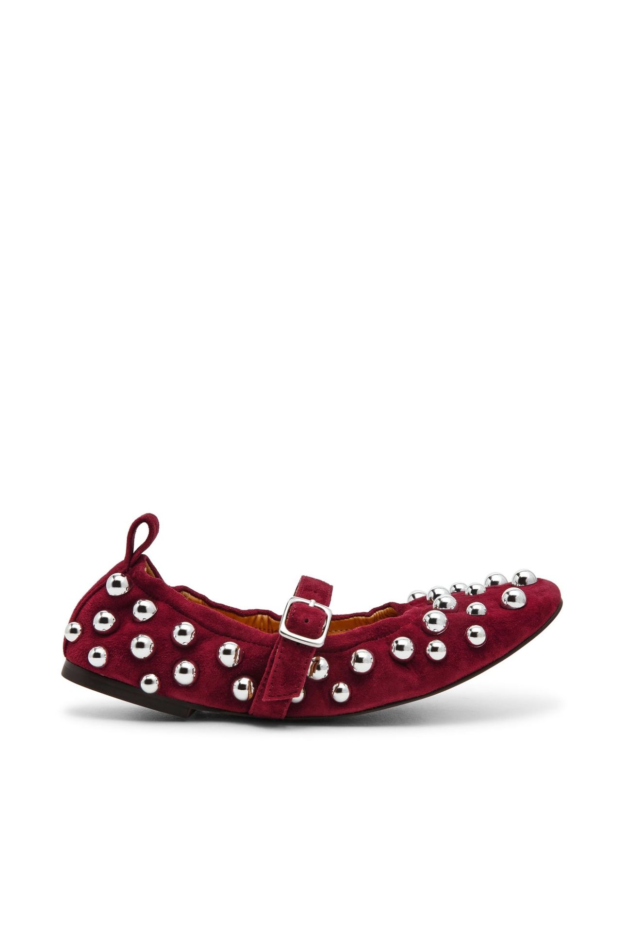 SUNRAYS FLAT SHOES BURGUNDY SUEDE 1