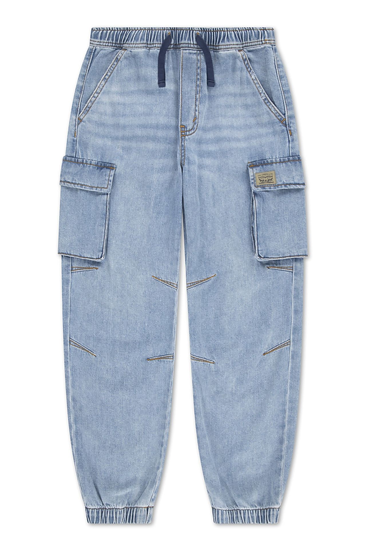 BOYS DENIM PARACHUTE CARGO PANTS FROM SCRATCH NO DESTRUCTION 1