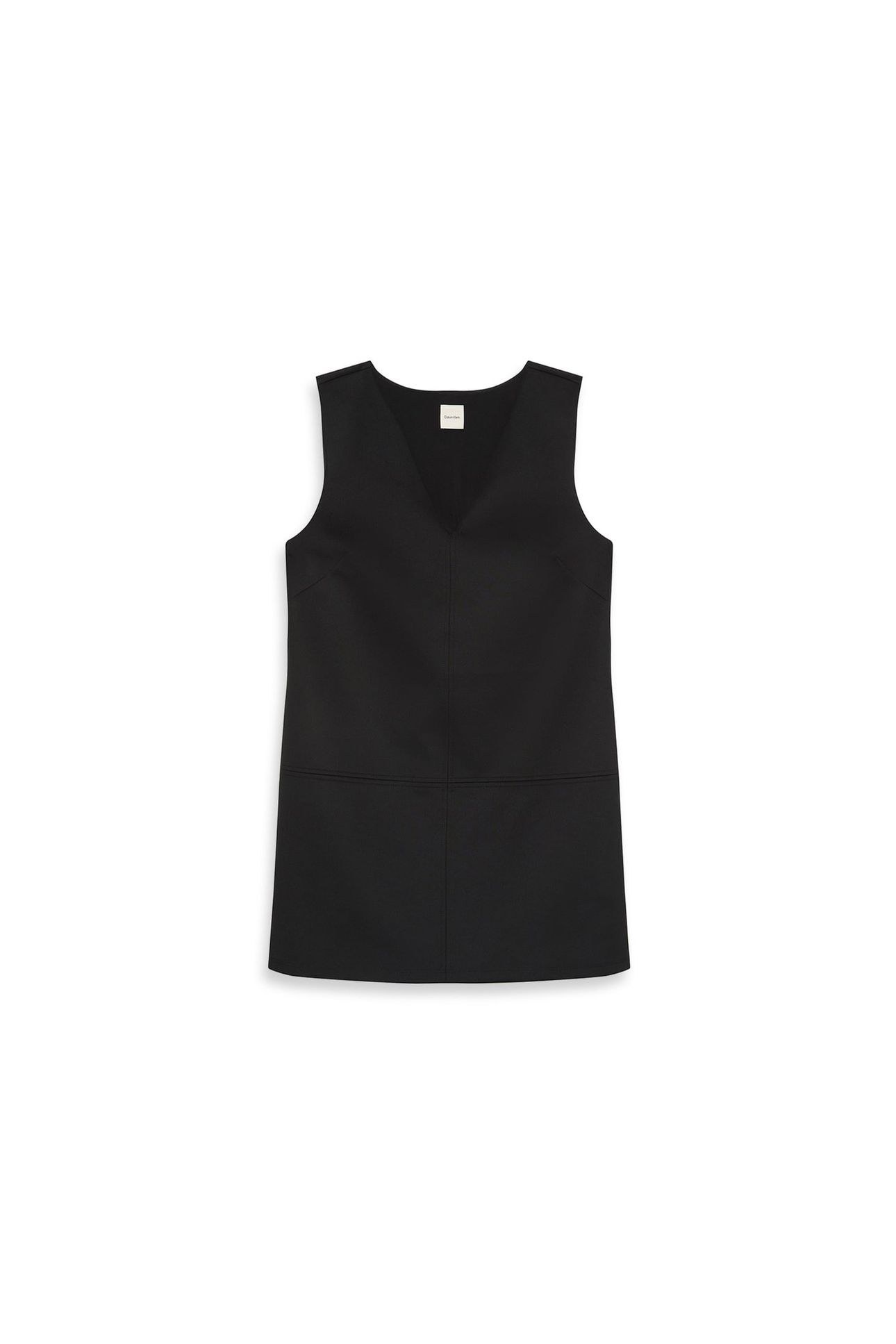 SCUBA V NECK MINI DRESS BLACK 4
